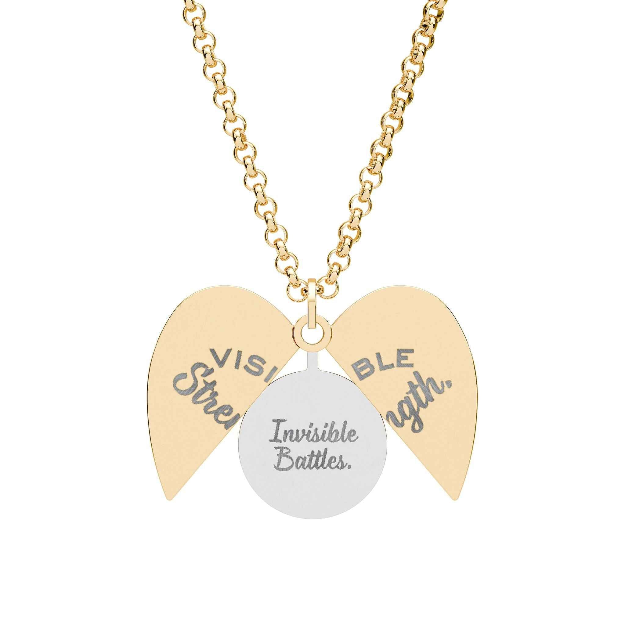 Visible Strength Hidden Message Heart Necklace | Invisible Battles - Jewelry, Necklaces - EpiAl's Shop