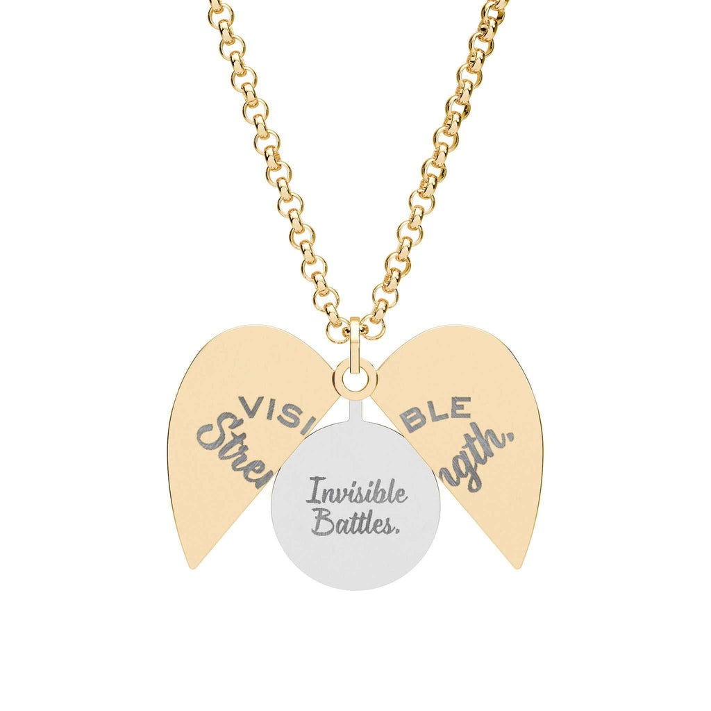 Visible Strength Hidden Message Heart Necklace | Invisible Battles - Jewelry, Necklaces - EpiAl's Shop