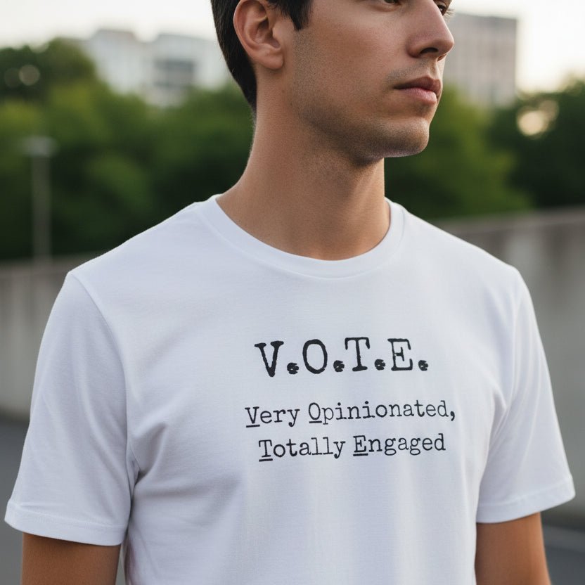 V.O.T.E. – Very Opinionated, Totally Engaged Unisex T-Shirt - Clothing, Unisex, T-Shirts - EpiAl's Shop