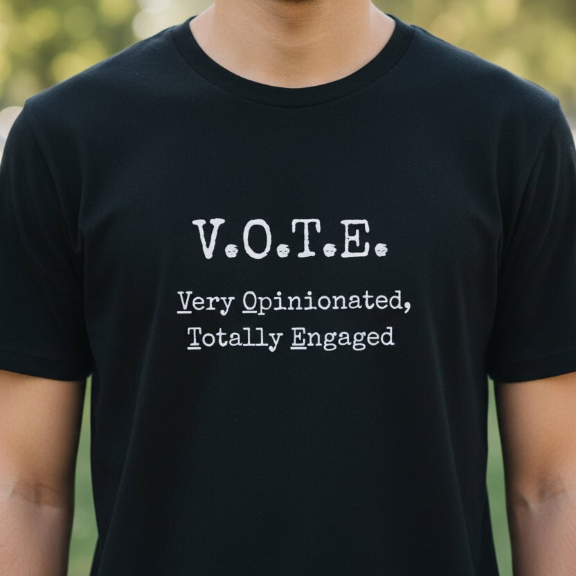 V.O.T.E. – Very Opinionated, Totally Engaged Unisex T-Shirt - Clothing, Unisex, T-Shirts - EpiAl's Shop