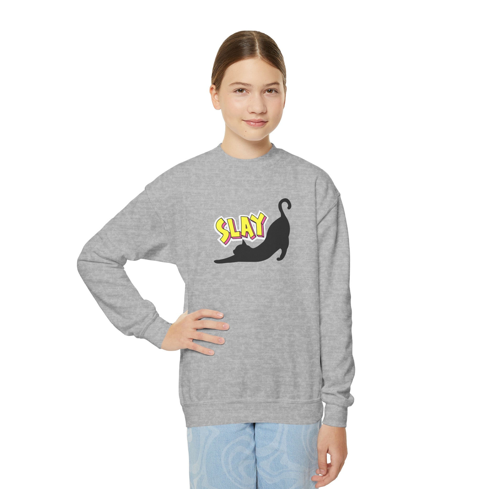 Wake Up & Slay Youth Crewneck Sweatshirt - EpiAl's Shop