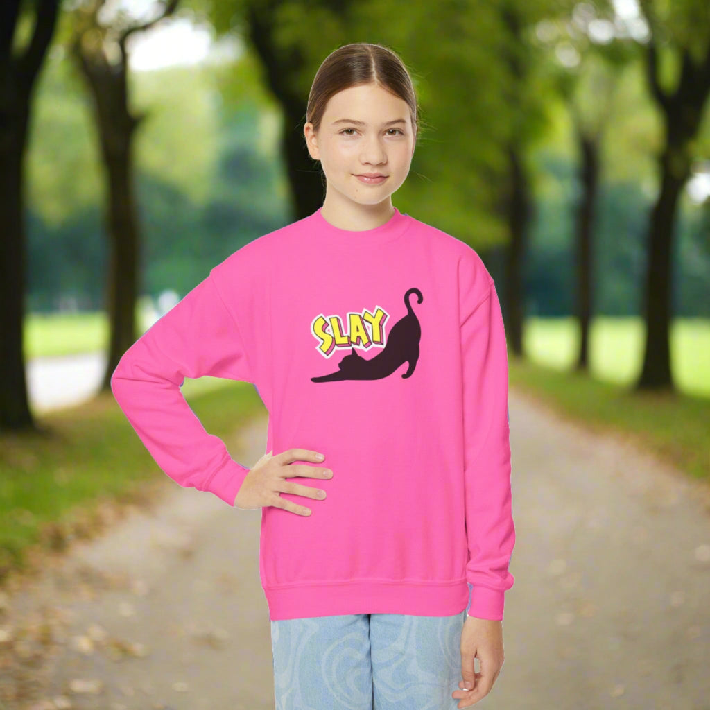 Wake Up & Slay Youth Crewneck Sweatshirt - EpiAl's Shop