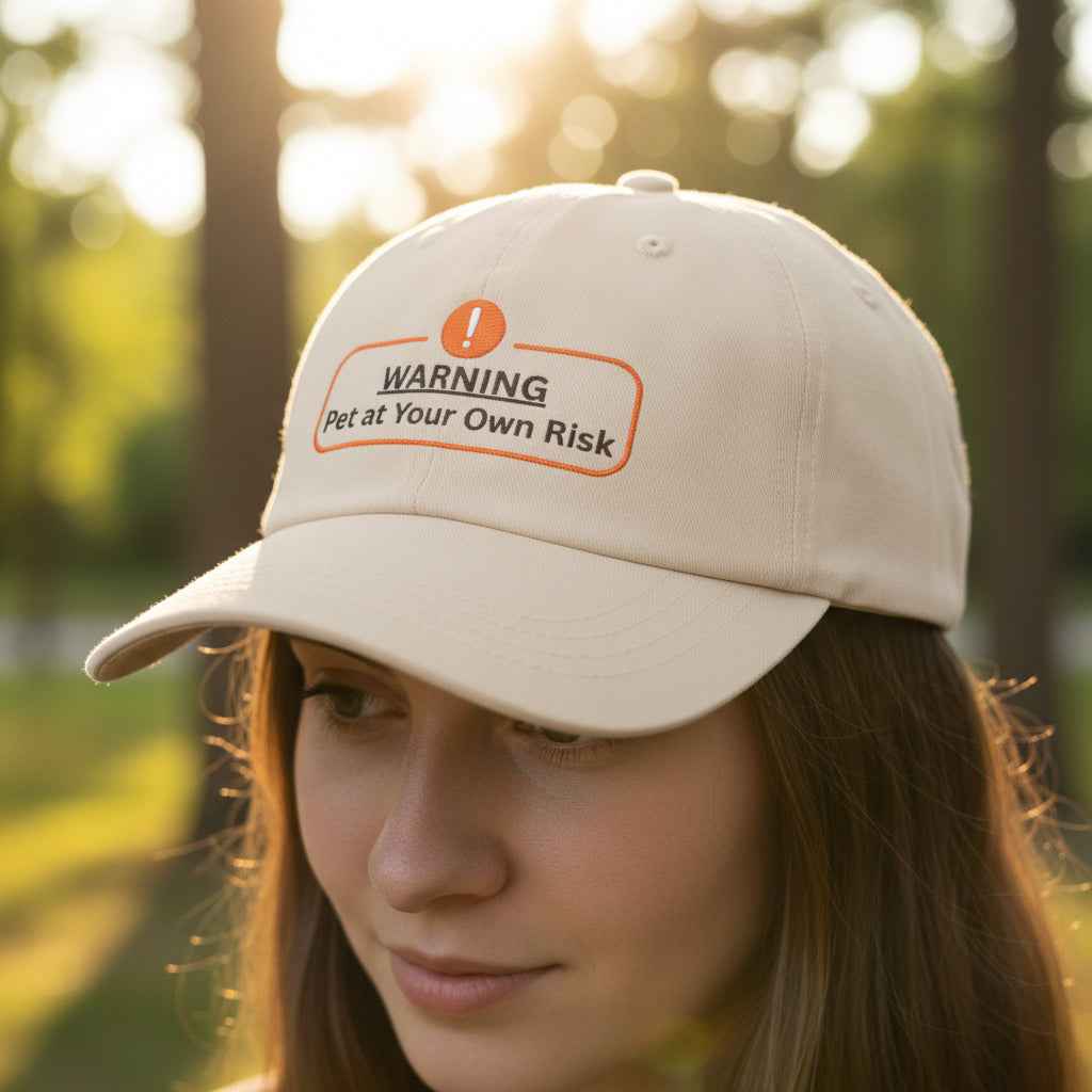 Warning: Pet at Your Own Risk Hat – Sassy Cat Embroidered Dad Cap - Hats, Baseball & Trucker - EpiAl's Shop