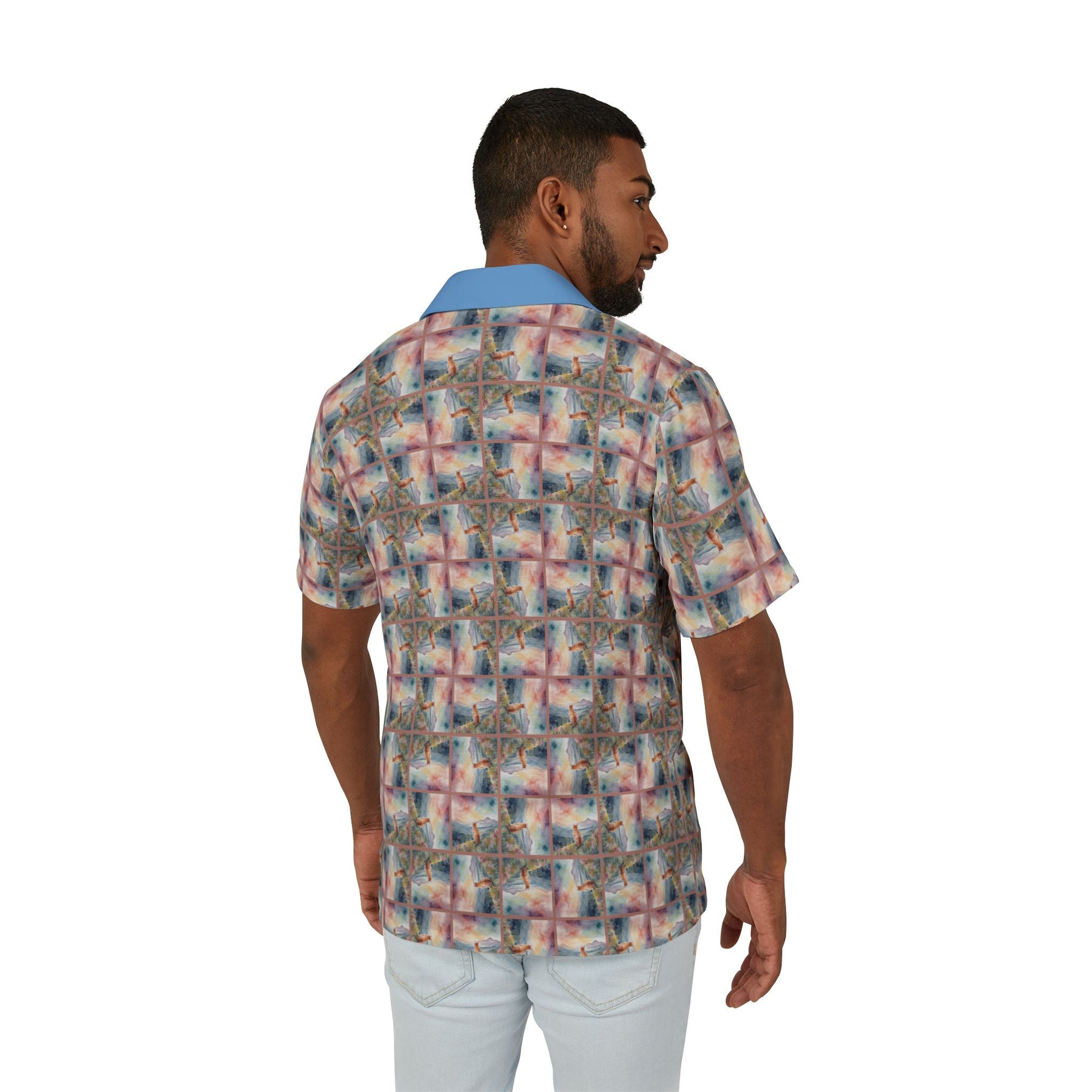 Watercolor Kitties Men's Hawaiian Camp Shirt - Clothing, Hawaiian Style Shirts - EpiAl's Shop