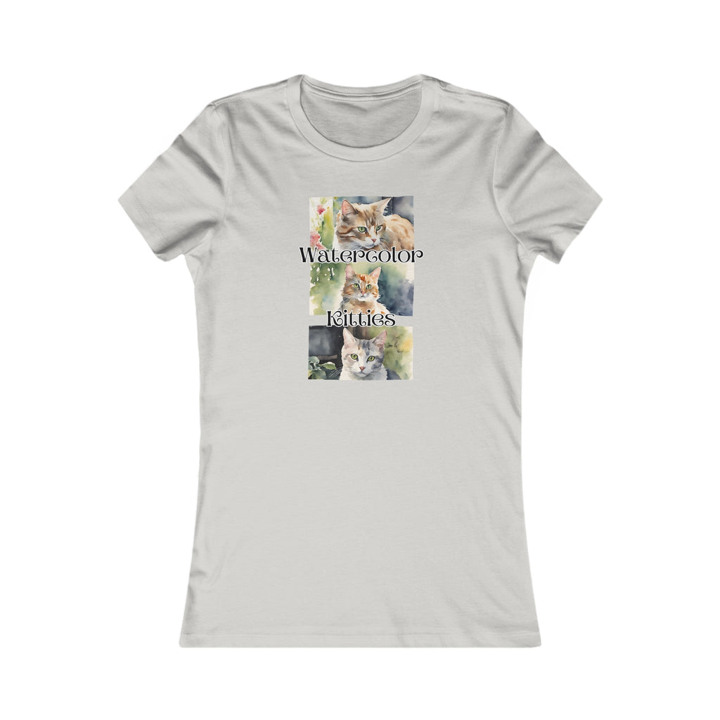 Watercolor Kitties Women's Favorite Tee - T - Shirt - Epileptic Al’s Shop
