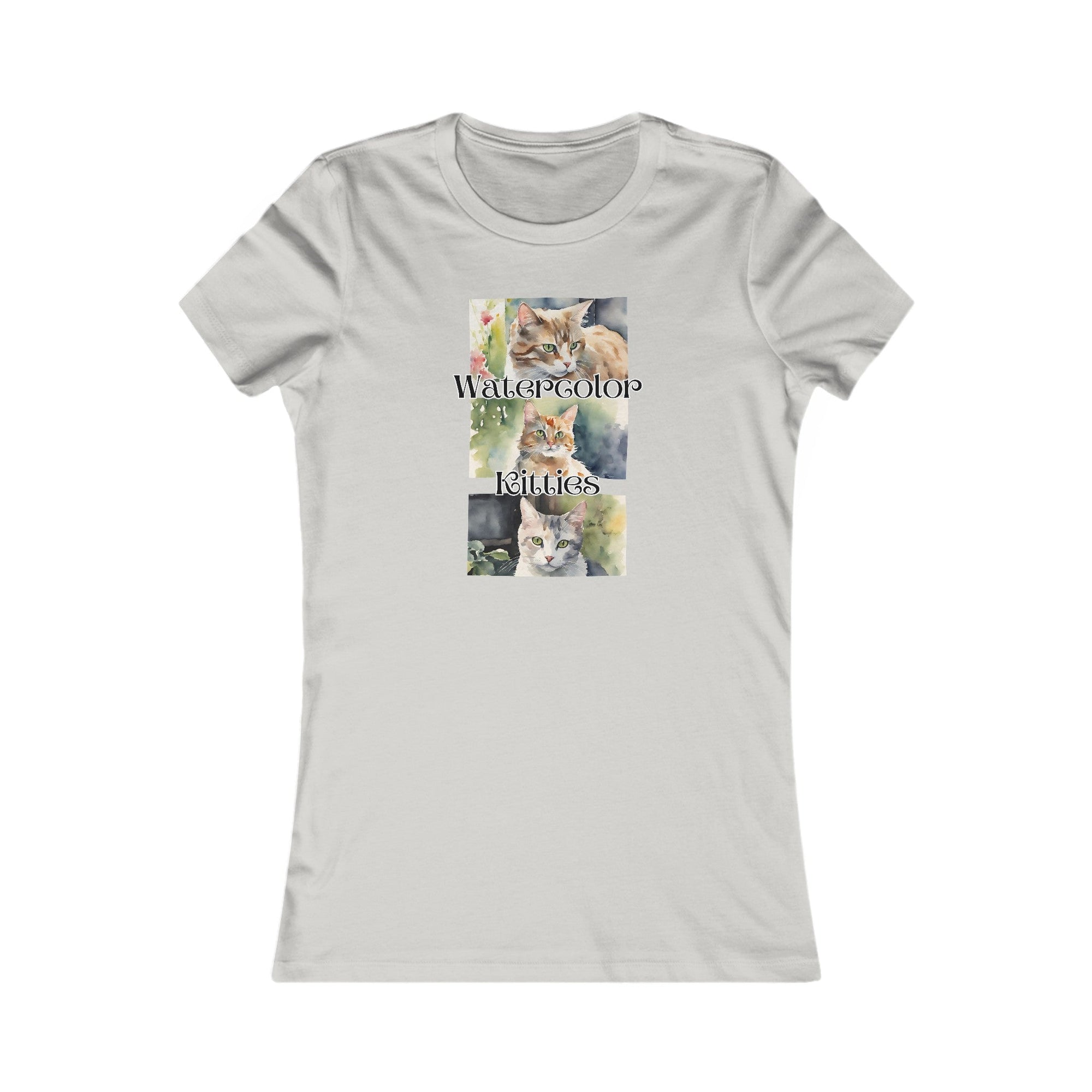 Watercolor Kitties Women's Favorite Tee - T - Shirt - Epileptic Al’s Shop
