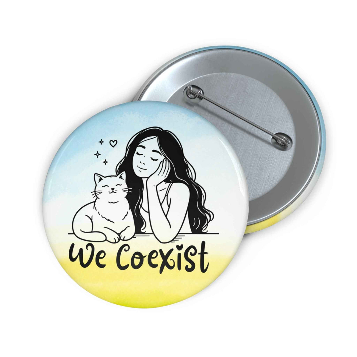 We Coexist Pinback Button - Buttons, Pinback - EpiAl's Shop
