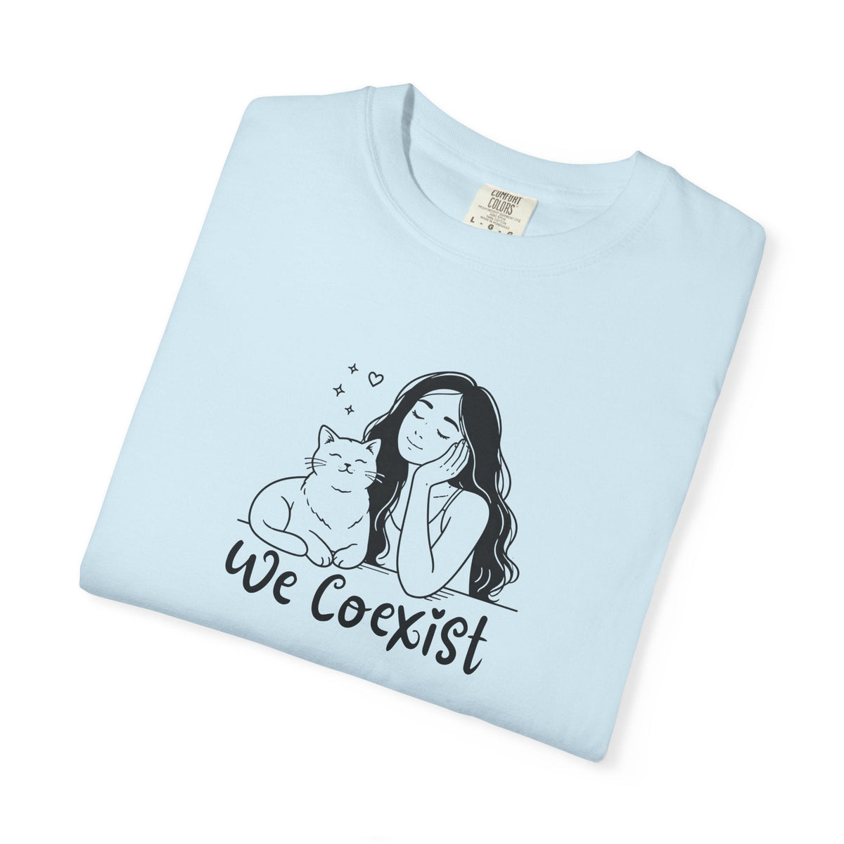 We Coexist T-Shirt – Minimalist Cat Lover Graphic Tee - Clothing, Unisex, T-Shirts - EpiAl's Shop