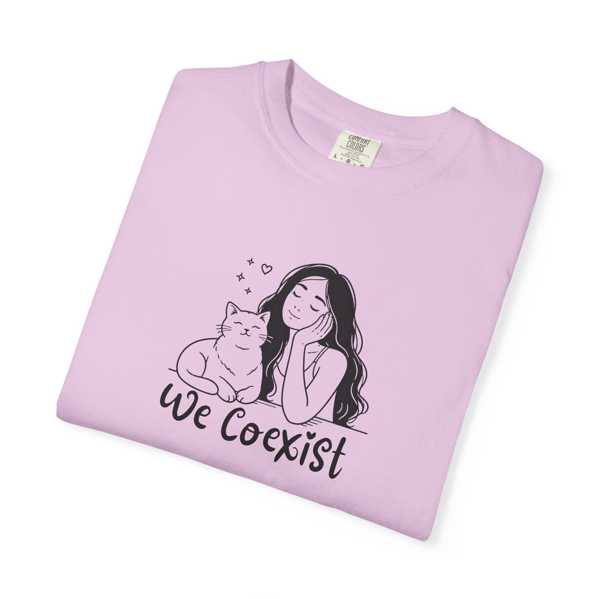 We Coexist T-Shirt – Minimalist Cat Lover Graphic Tee - Clothing, Unisex, T-Shirts - EpiAl's Shop