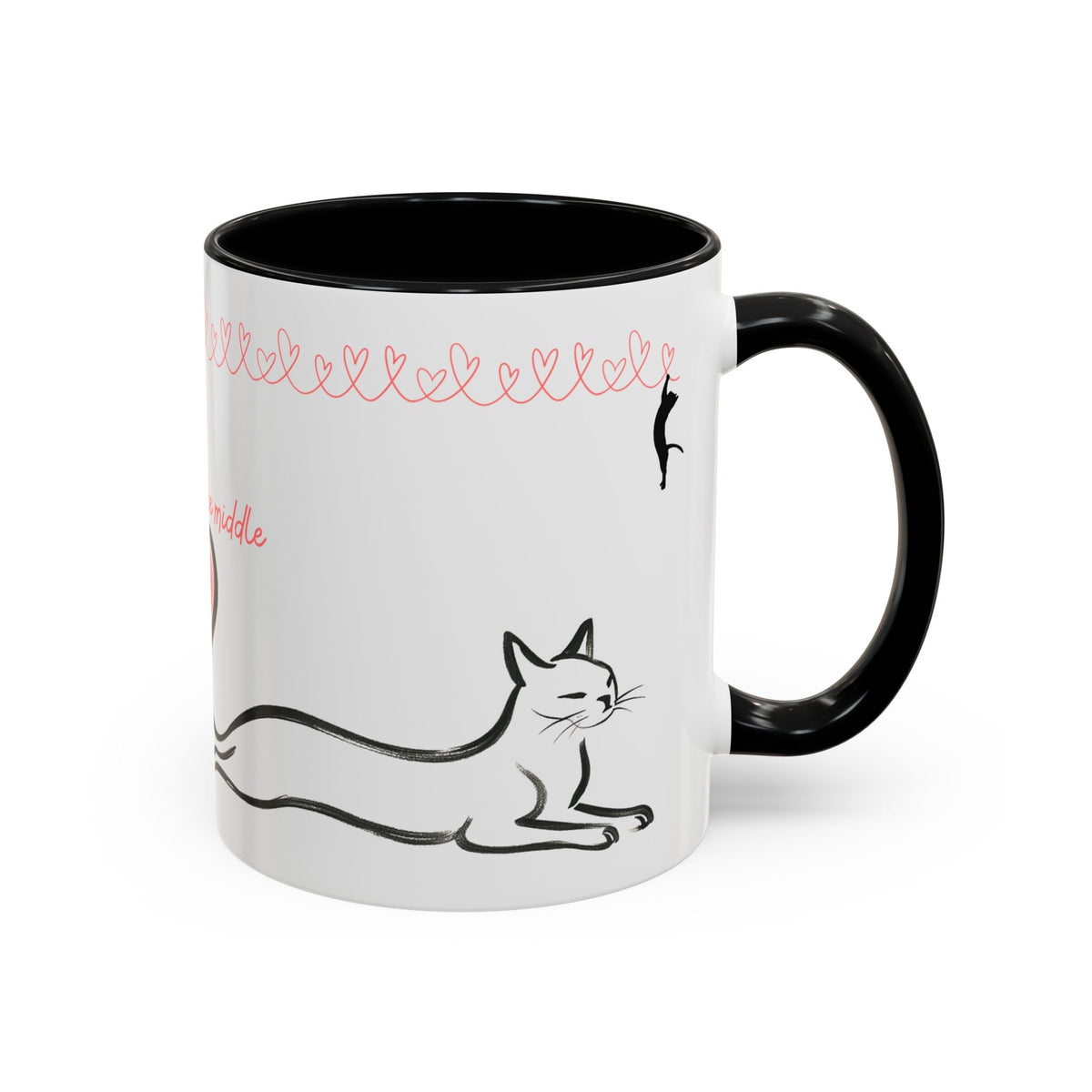 We Meet in the Middle Cat Wraparound Coffee Mug - Drinkware, Coffee Mugs - EpiAl's Shop