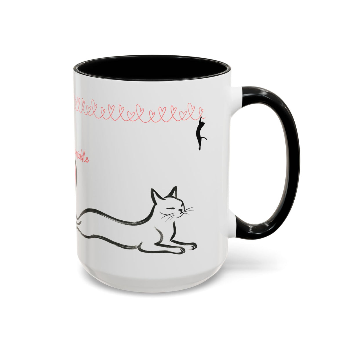 We Meet in the Middle Cat Wraparound Coffee Mug - Drinkware, Coffee Mugs - EpiAl's Shop