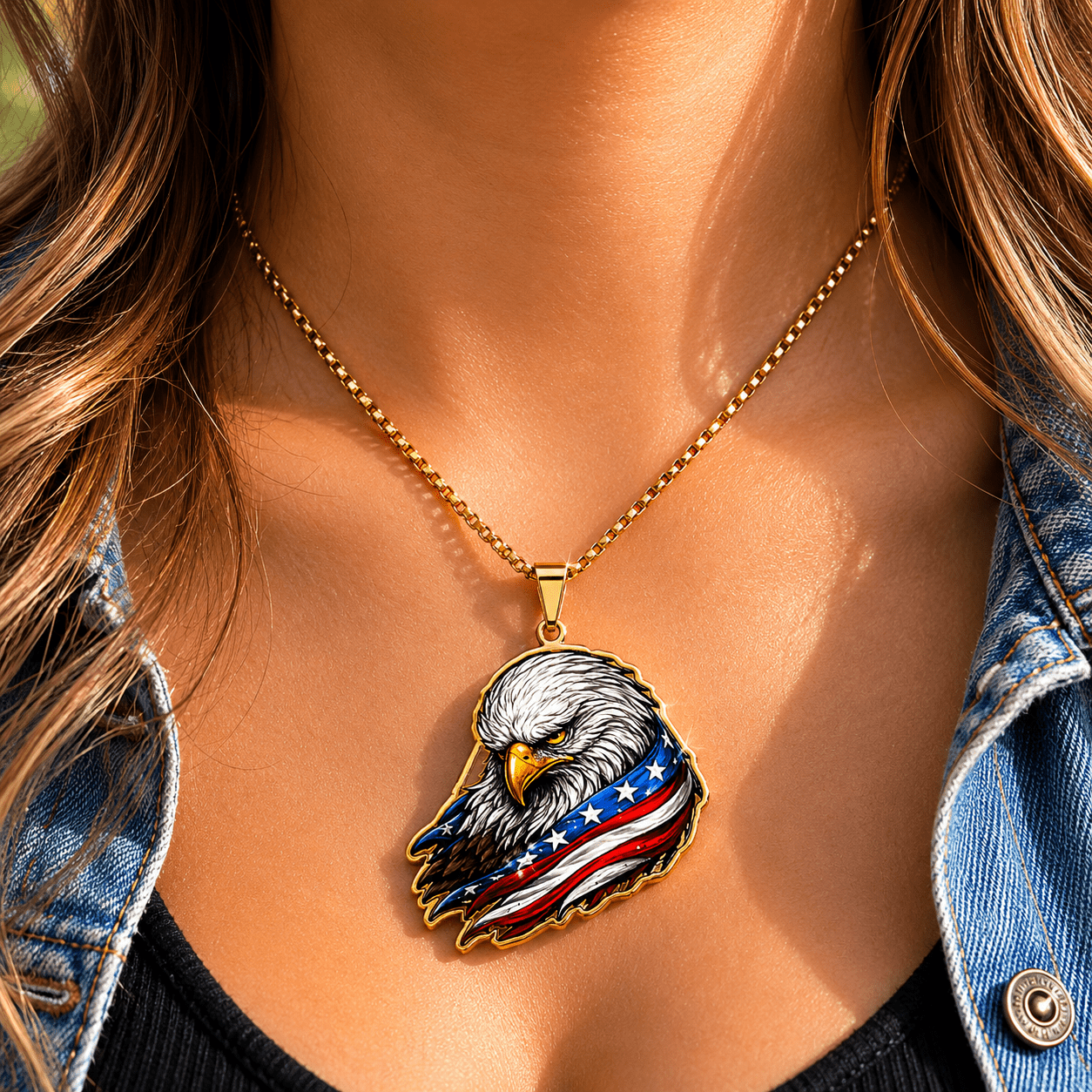 Weathered Wings, Steady Heart Eagle Pendant Necklace - Jewelry, Necklaces - EpiAl's Shop