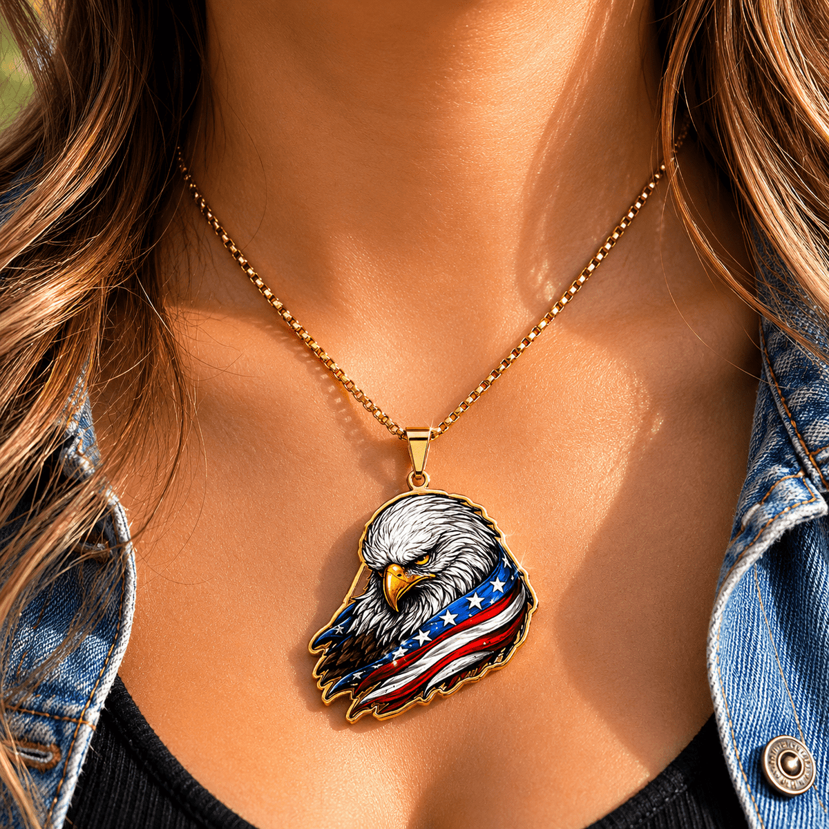 Weathered Wings, Steady Heart Eagle Pendant Necklace - Jewelry, Necklaces - EpiAl's Shop