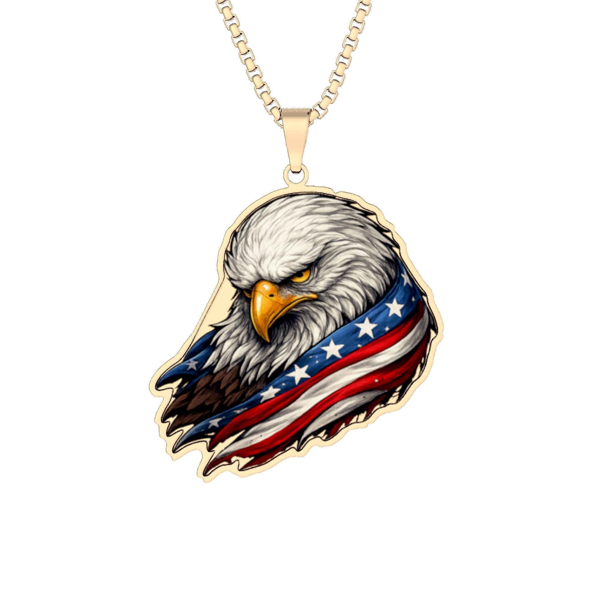 Weathered Wings, Steady Heart Eagle Pendant Necklace - Jewelry, Necklaces - EpiAl's Shop