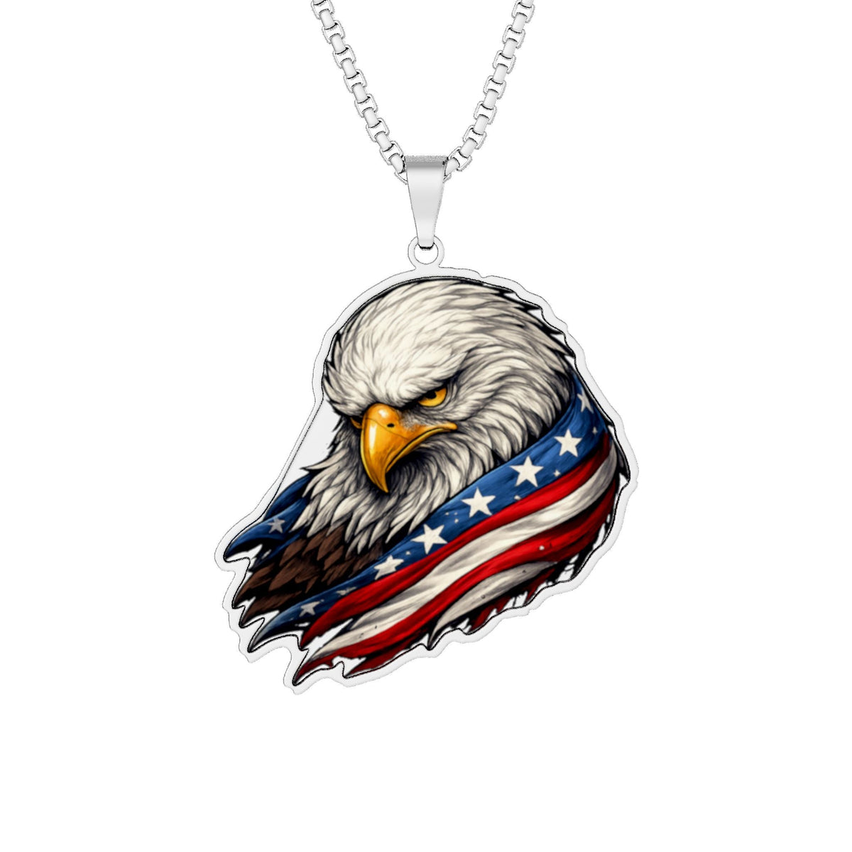 Weathered Wings, Steady Heart Eagle Pendant Necklace - Jewelry, Necklaces - EpiAl's Shop