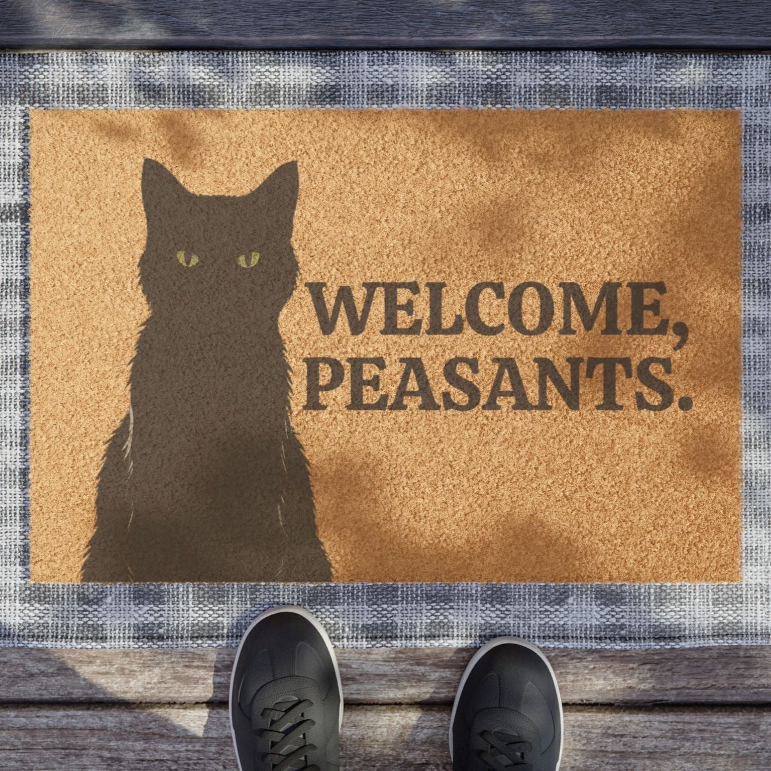 Welcome Peasants Cat Doormat - Decor, Home, Rugs & Doormats - EpiAl's Shop