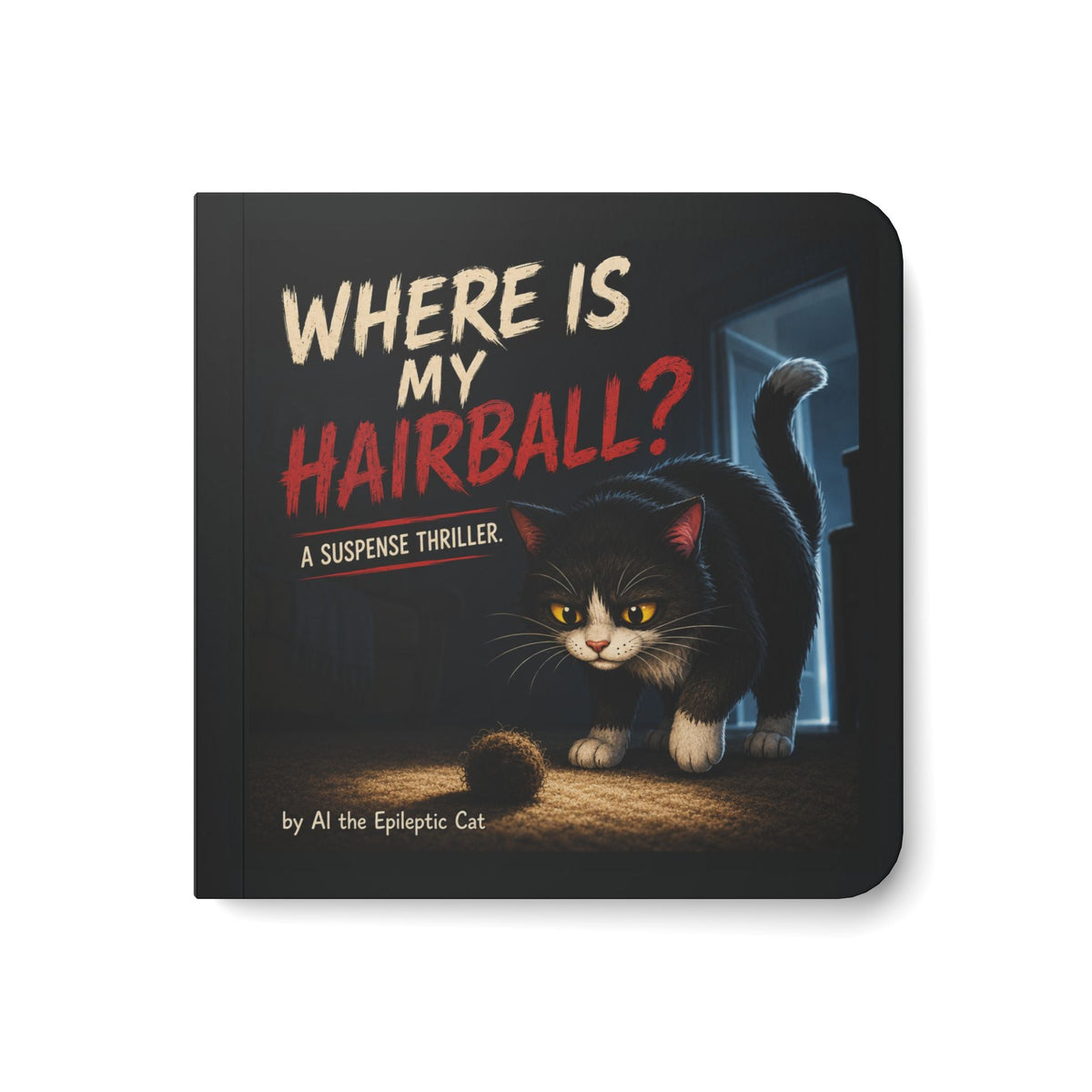 Where Is My Hairball? A Suspense Thriller | Funny Cat Lover Gift Board Book - Books, Board - EpiAl's Shop