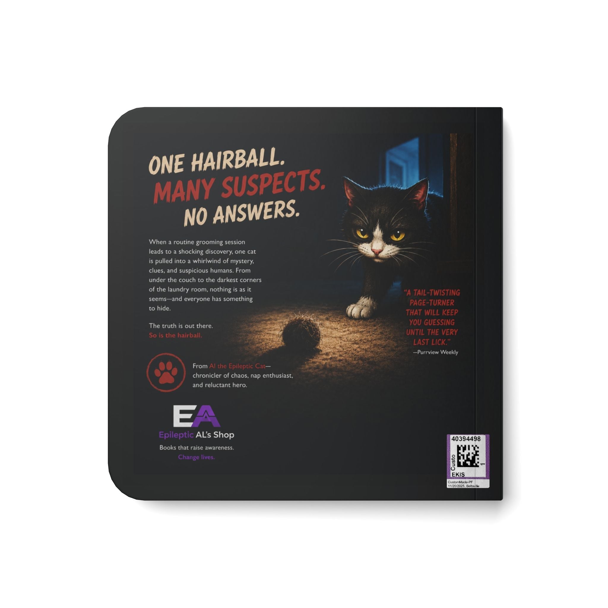 Where Is My Hairball? A Suspense Thriller | Funny Cat Lover Gift Board Book - Books, Board - EpiAl's Shop