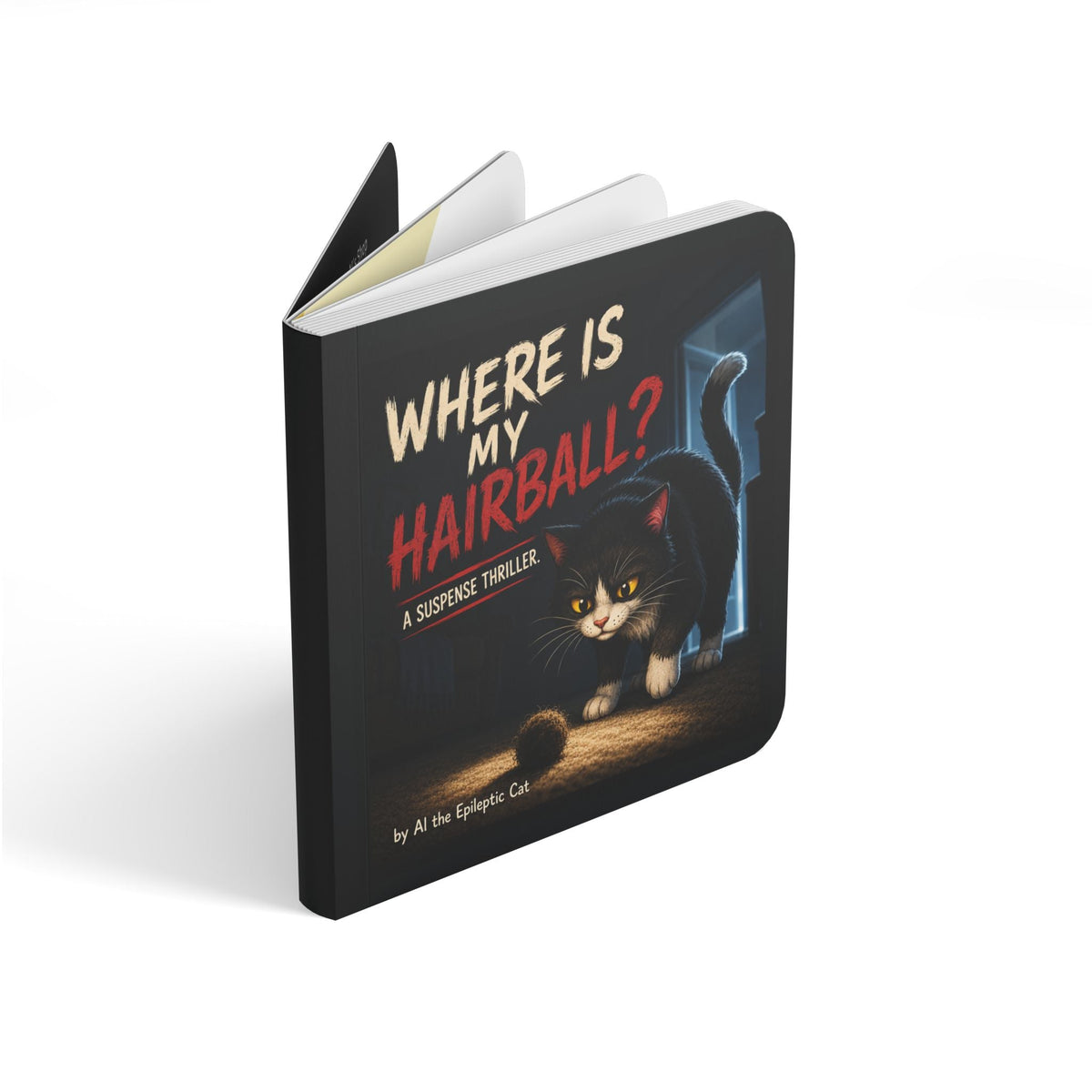 Where Is My Hairball? A Suspense Thriller | Funny Cat Lover Gift Board Book - Books, Board - EpiAl's Shop