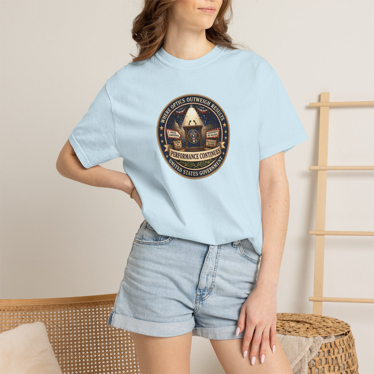 Where Optics Outweigh Results Graphic T-Shirt – Performance Continues Seal Tee - Clothing, Unisex, T-Shirts - EpiAl's Shop
