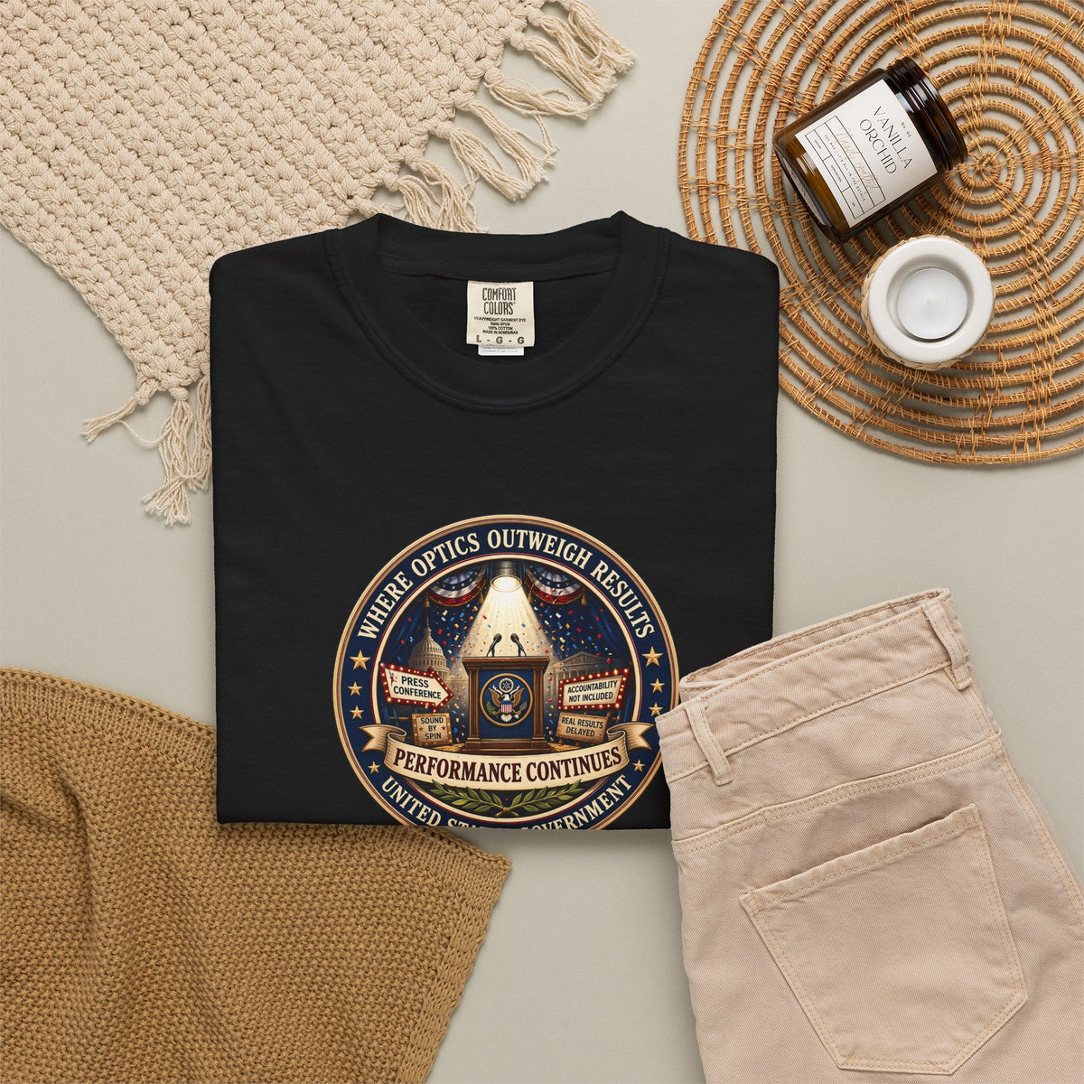Where Optics Outweigh Results Graphic T-Shirt – Performance Continues Seal Tee - Clothing, Unisex, T-Shirts - EpiAl's Shop