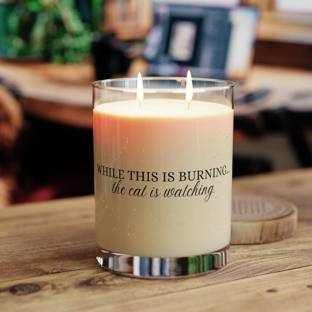 While This Is Burning… The Cat Is Watching – Cat Lover Candle - Decor, Candles, Scented - EpiAl's Shop