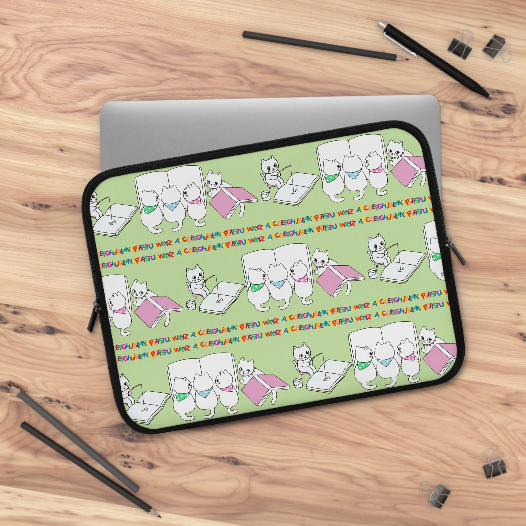 Whimsical Cat Laptop Sleeve - Accessories, Tech, Laptop Sleeves - EpiAl's Shop