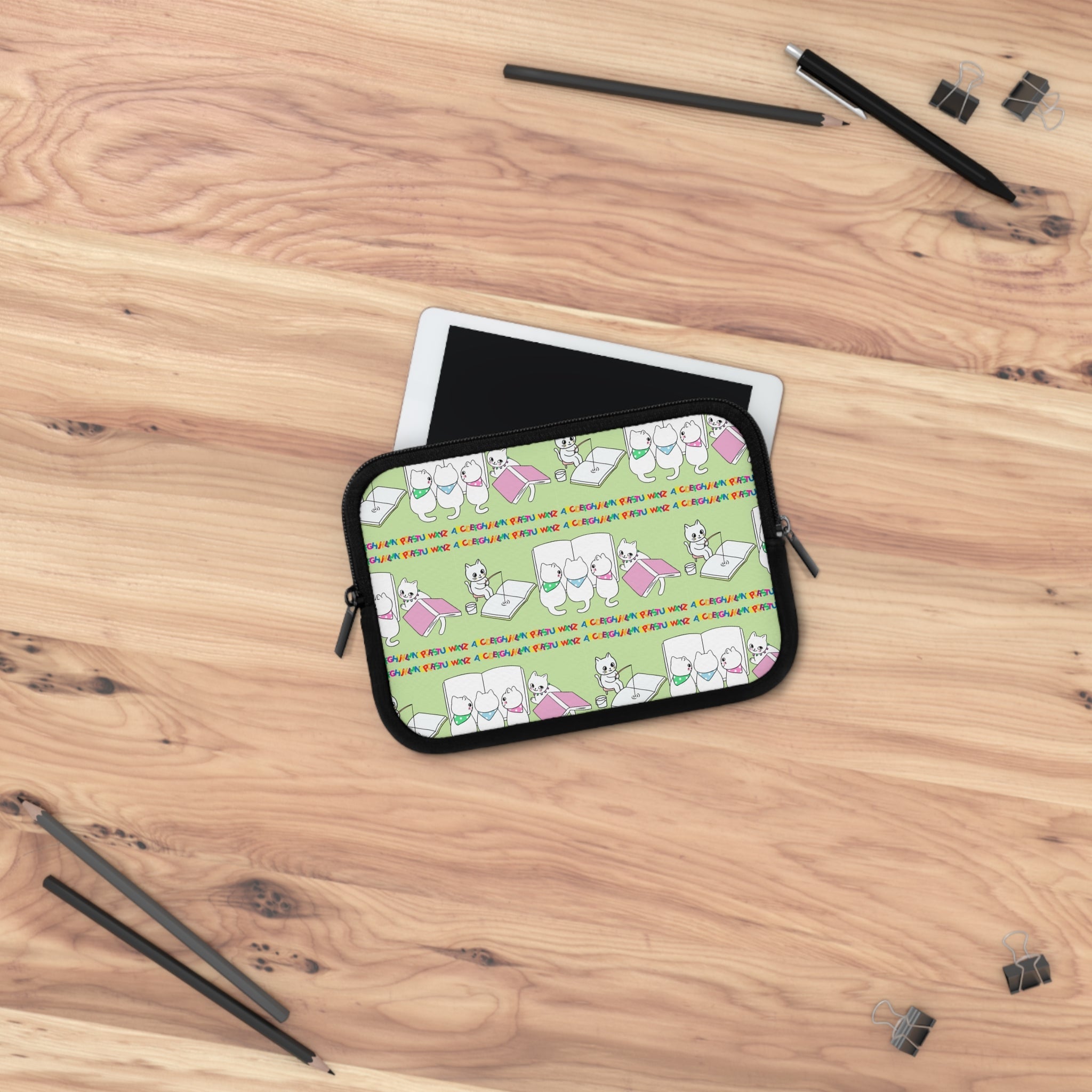 Whimsical Cat Laptop Sleeve - Accessories, Tech, Laptop Sleeves - EpiAl's Shop