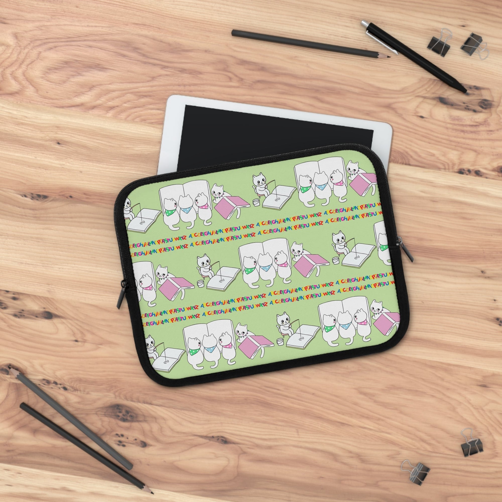 Whimsical Cat Laptop Sleeve - Accessories, Tech, Laptop Sleeves - EpiAl's Shop