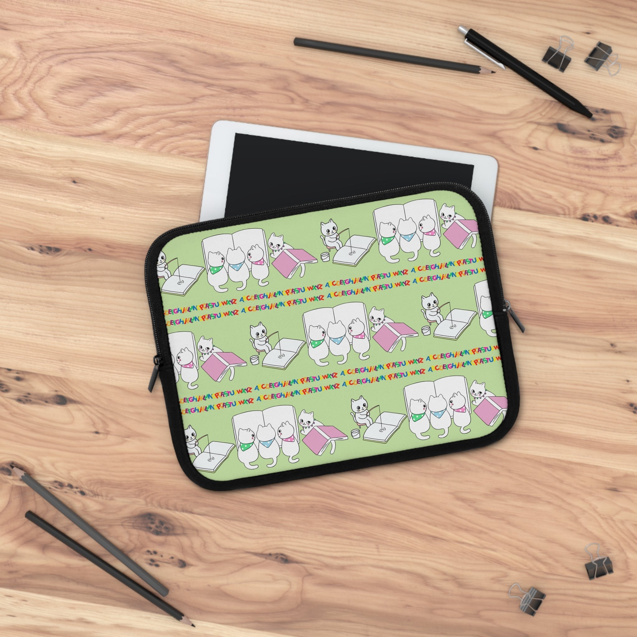 Whimsical Cat Laptop Sleeve - Accessories, Tech, Laptop Sleeves - EpiAl's Shop
