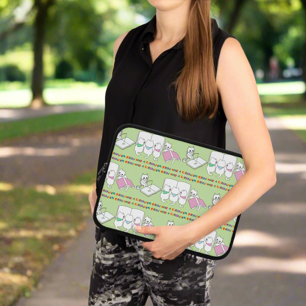 Whimsical Cat Laptop Sleeve - Accessories, Tech, Laptop Sleeves - EpiAl's Shop
