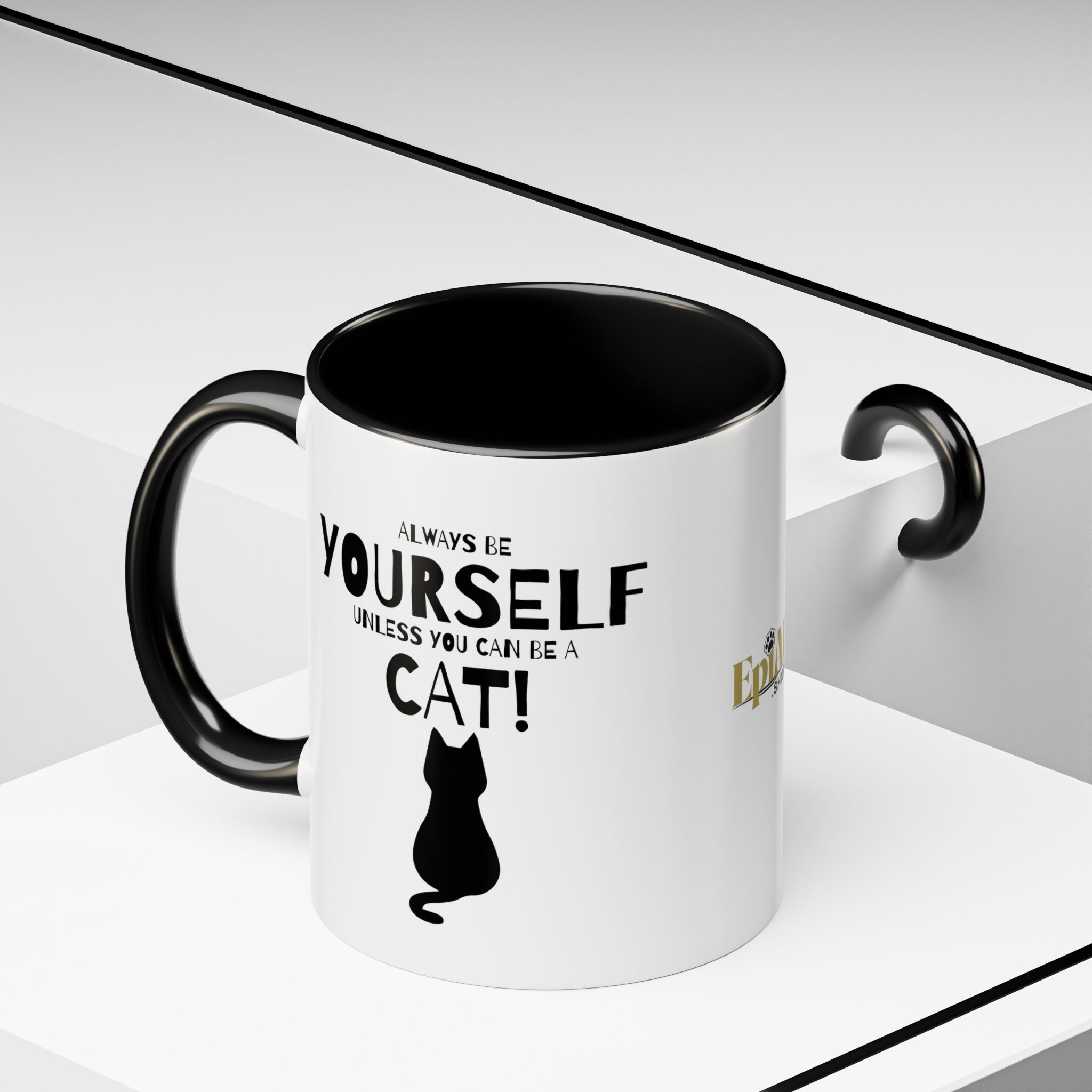 Whimsical Cat Lover Coffee Mug - Always Be Yourself - Drinkware, Coffee Mugs - EpiAl's Shop