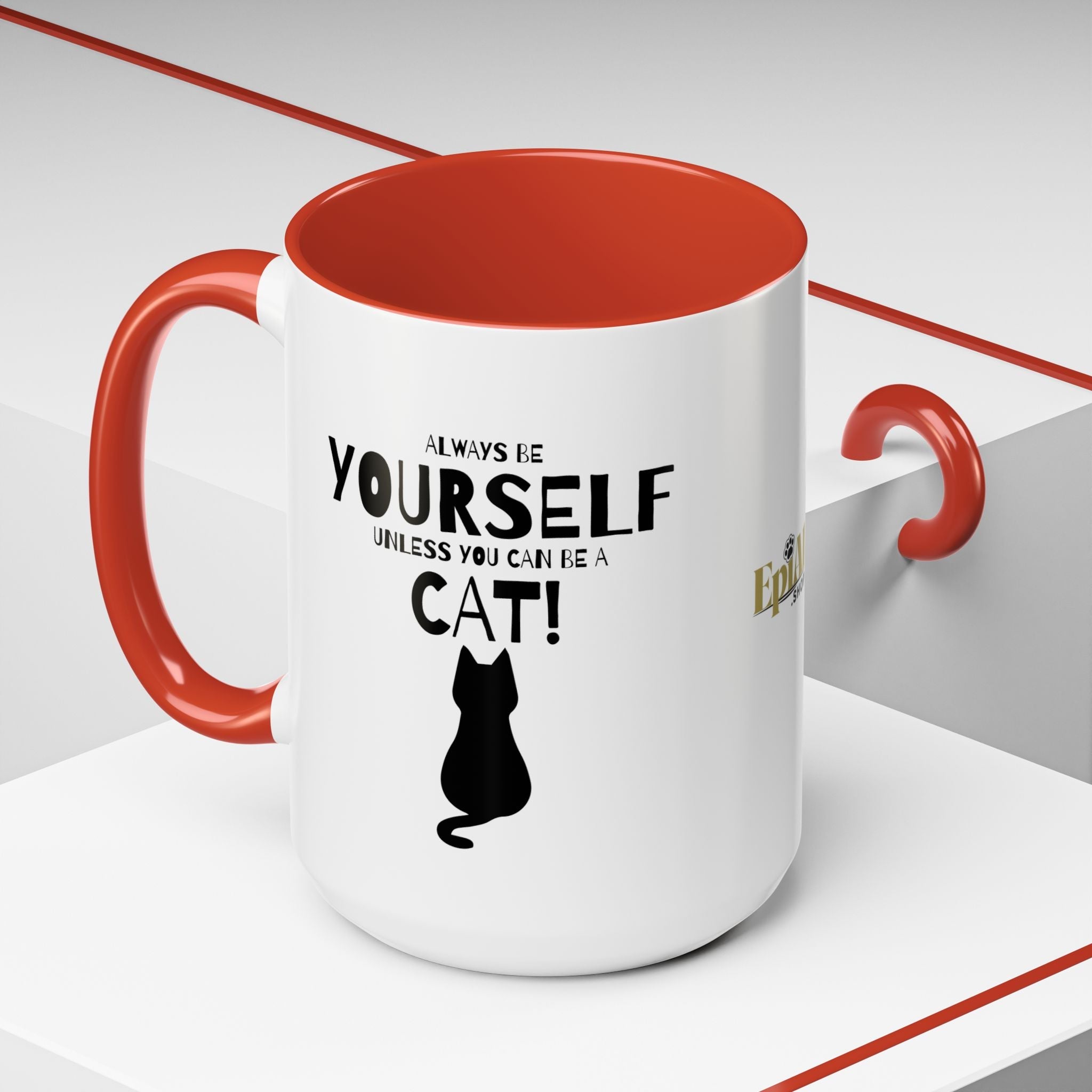 Whimsical Cat Lover Coffee Mug - Always Be Yourself - Drinkware, Coffee Mugs - EpiAl's Shop