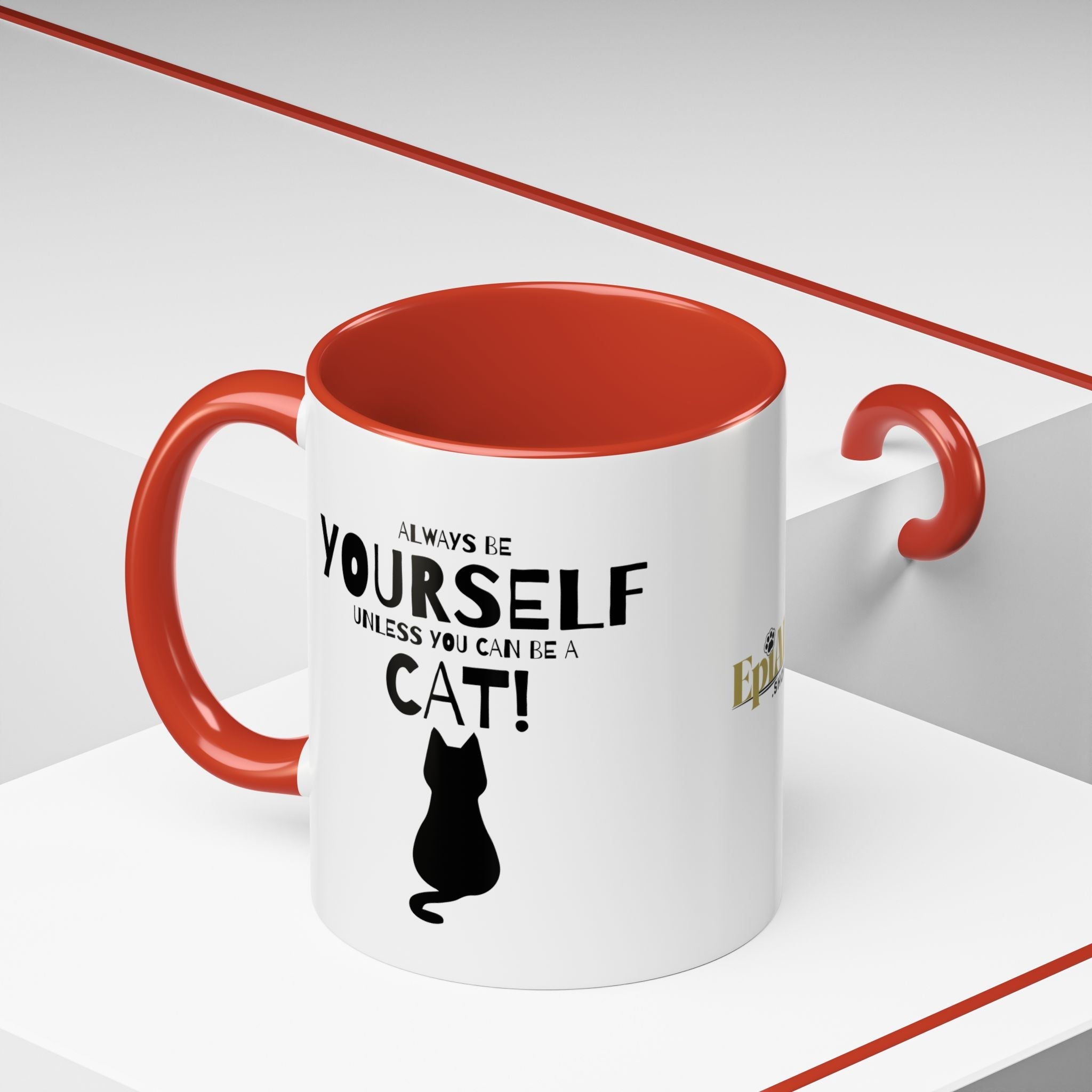 Whimsical Cat Lover Coffee Mug - Always Be Yourself - Drinkware, Coffee Mugs - EpiAl's Shop