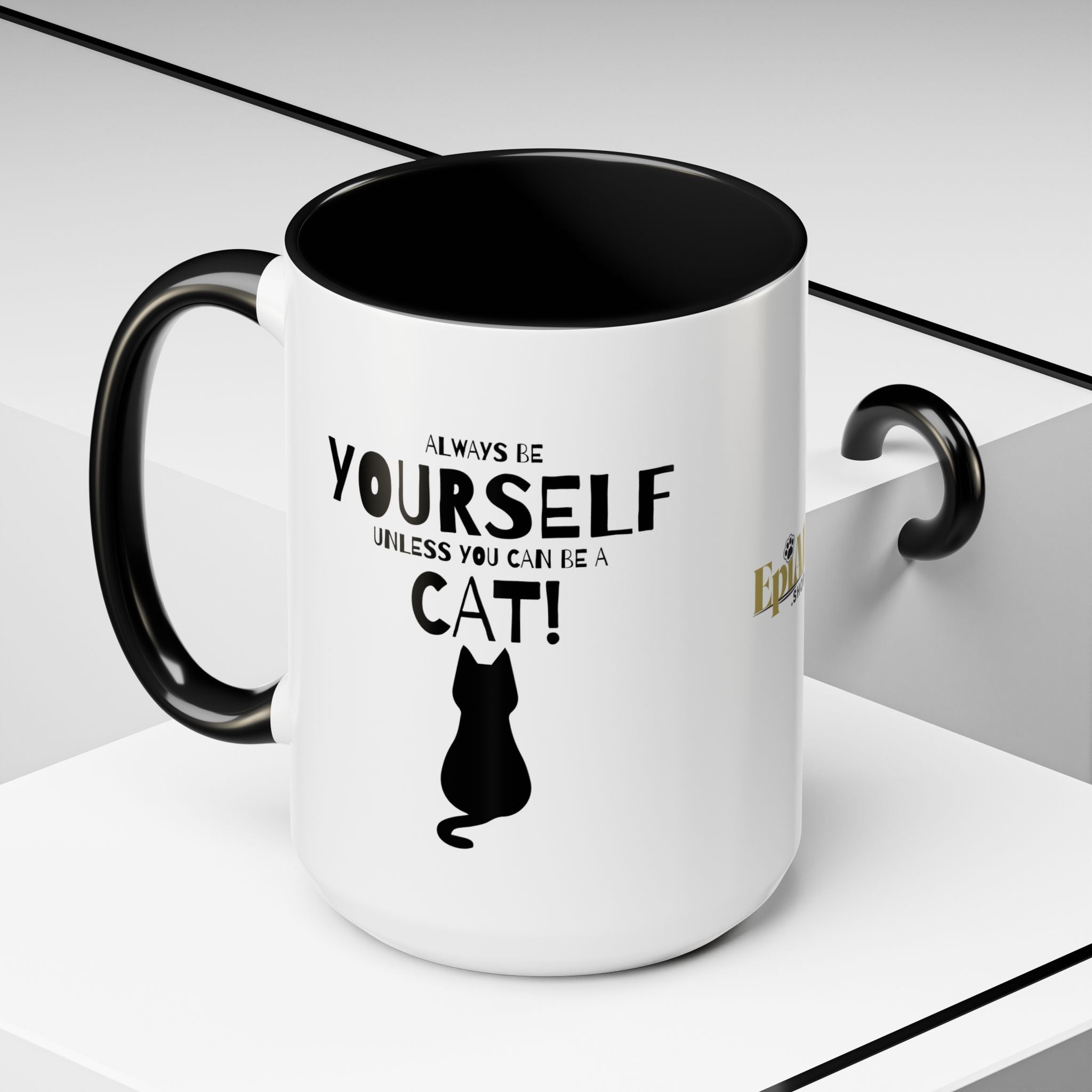 Whimsical Cat Lover Coffee Mug - Always Be Yourself - Drinkware, Coffee Mugs - EpiAl's Shop