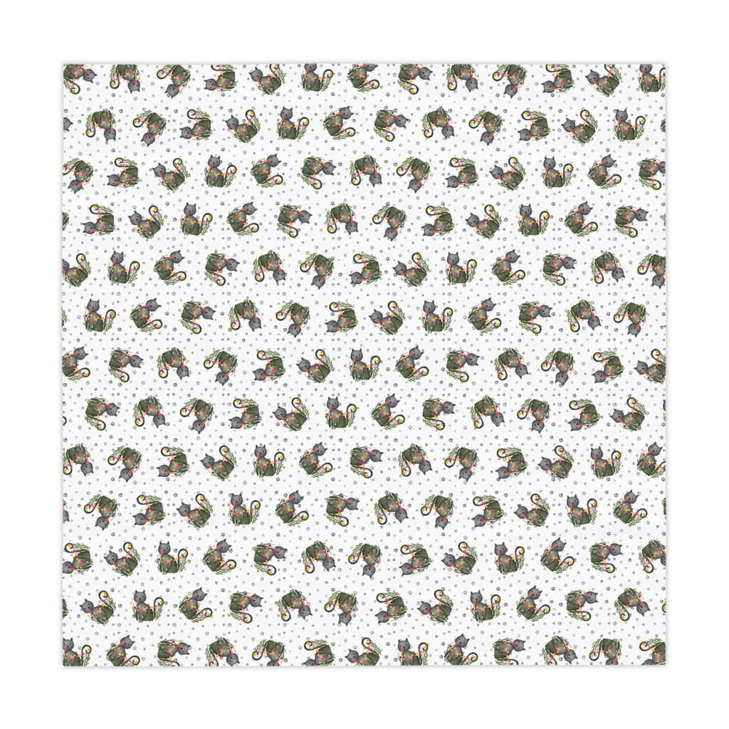 Whimsical Cat Medallion Square Tablecloth – 55" x 55" - Decor, Home, Tablecloths & Runners - EpiAl's Shop