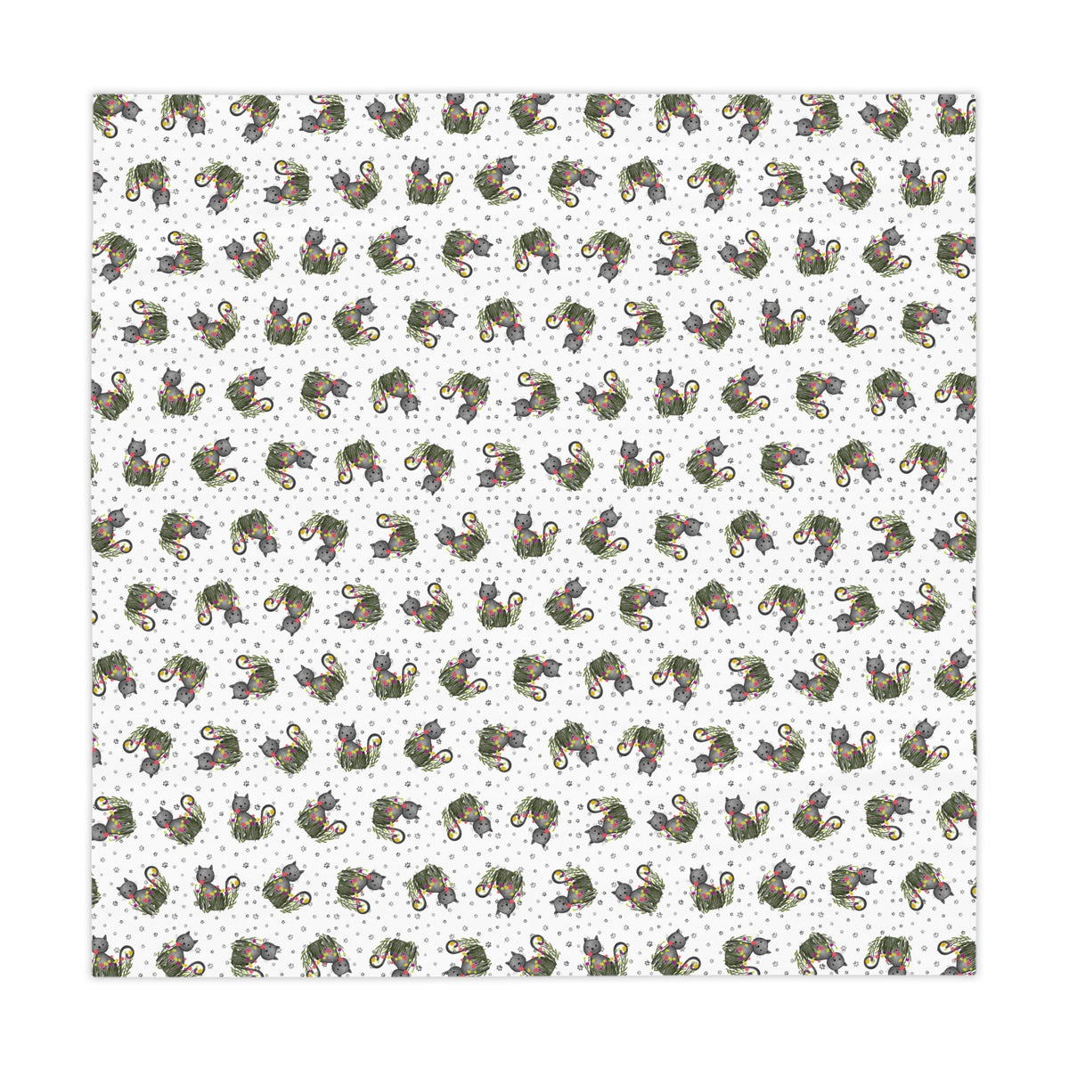 Whimsical Cat Medallion Square Tablecloth – 55" x 55" - Decor, Home, Tablecloths & Runners - EpiAl's Shop