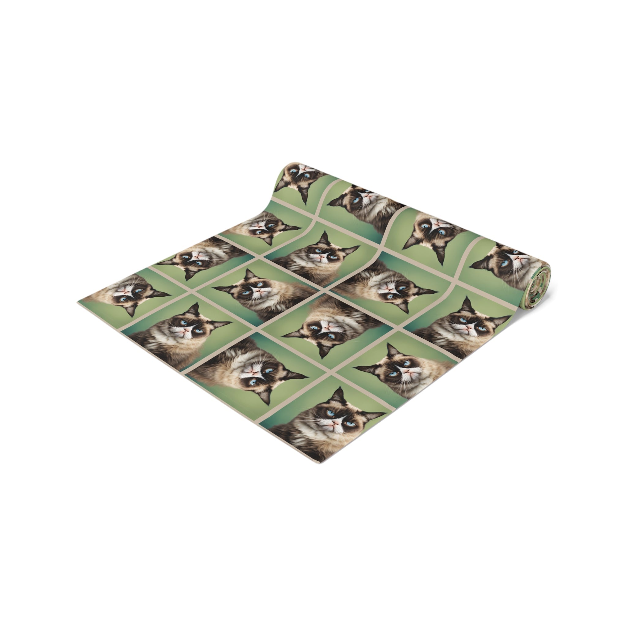 Whimsical Cat Print Table Runner - Perfect for Cat Lovers and Home Decor - Decor, Dining, Table Decor - EpiAl's Shop