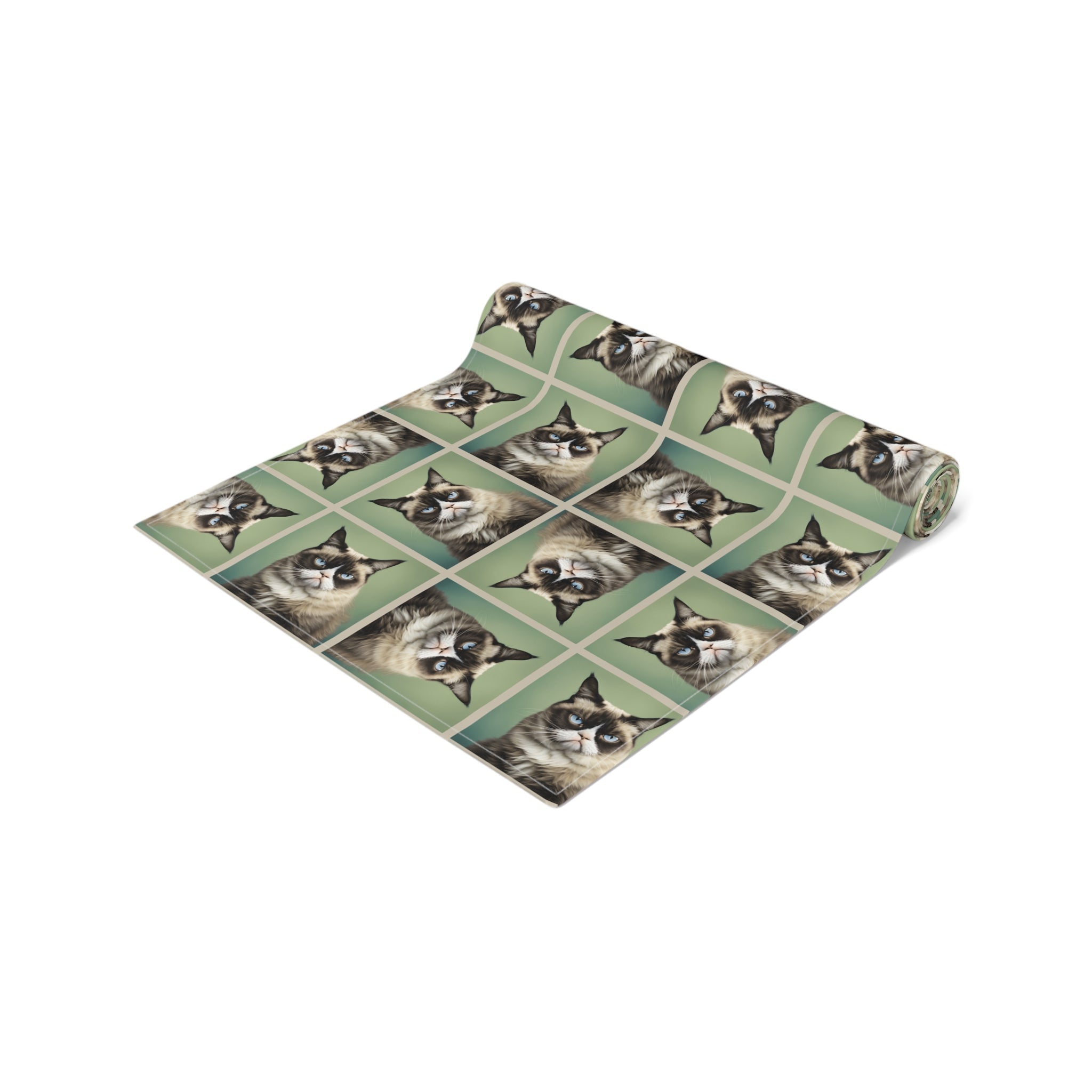 Whimsical Cat Print Table Runner - Perfect for Cat Lovers and Home Decor - Decor, Dining, Table Decor - EpiAl's Shop