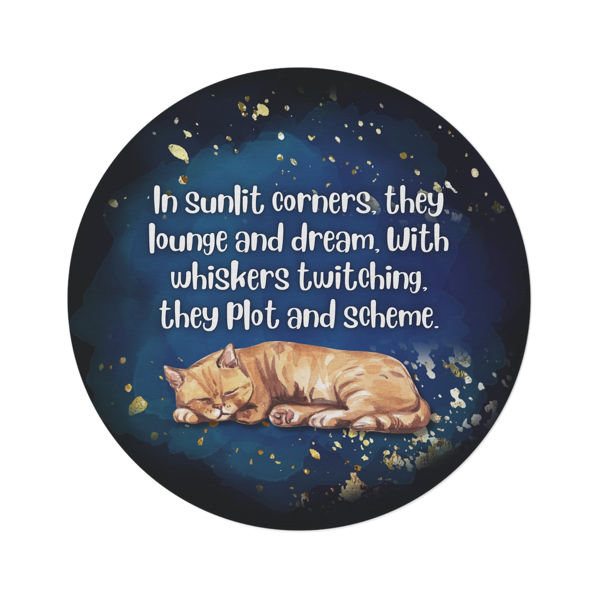 Whimsical Cat Round Rug - Rug for Cat? - Decor, Home, Rugs & Doormats - EpiAl's Shop
