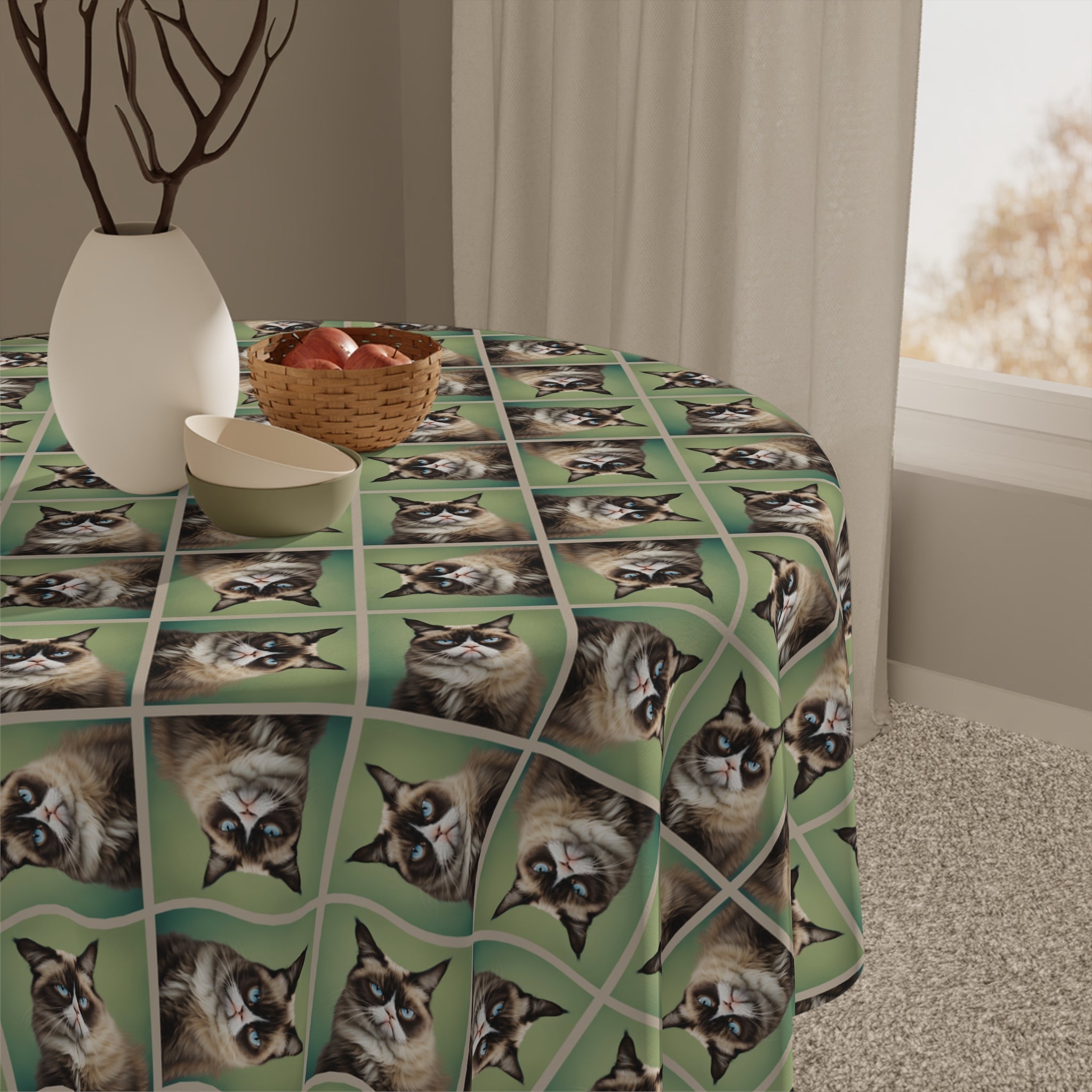 Whimsical Cat Tablecloth - Perfect for Pet Lovers | Unique Dining Decor - Decor, Dining, Table Decor - EpiAl's Shop