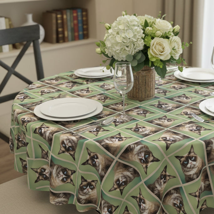 Whimsical Cat Tablecloth - Perfect for Pet Lovers | Unique Dining Decor - Decor, Dining, Table Decor - EpiAl's Shop