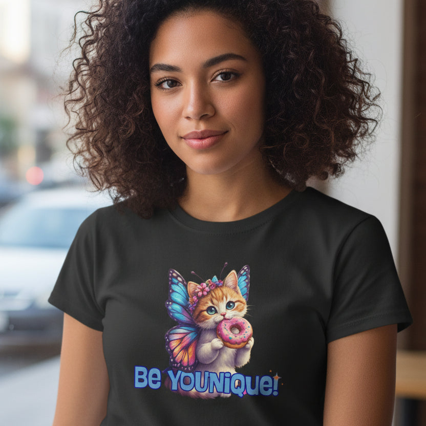 Whimsical Cat Tee: Be You - Nique, Fun Gift for Cat Lovers - Clothing, T-shirts - EpiAl's Shop