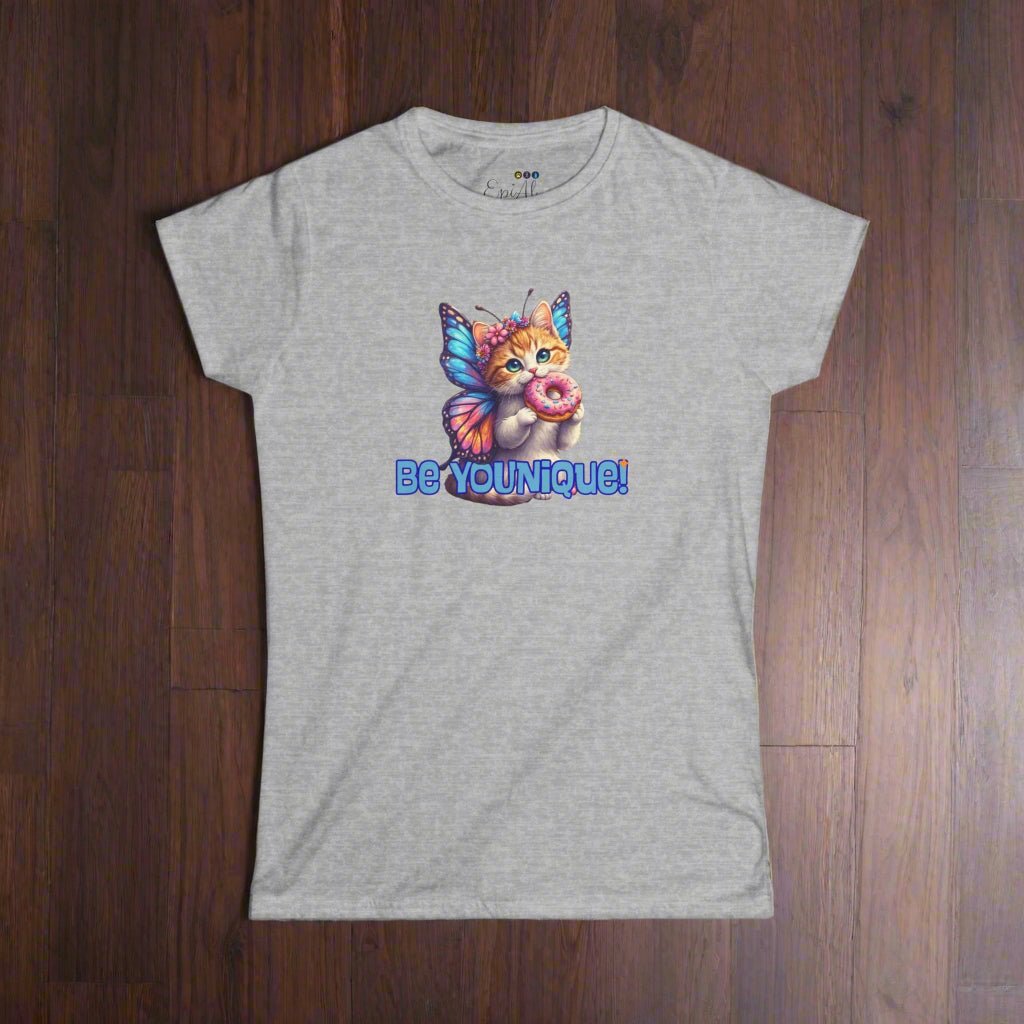 Whimsical Cat Tee: Be You - Nique, Fun Gift for Cat Lovers - Clothing, T-shirts - EpiAl's Shop