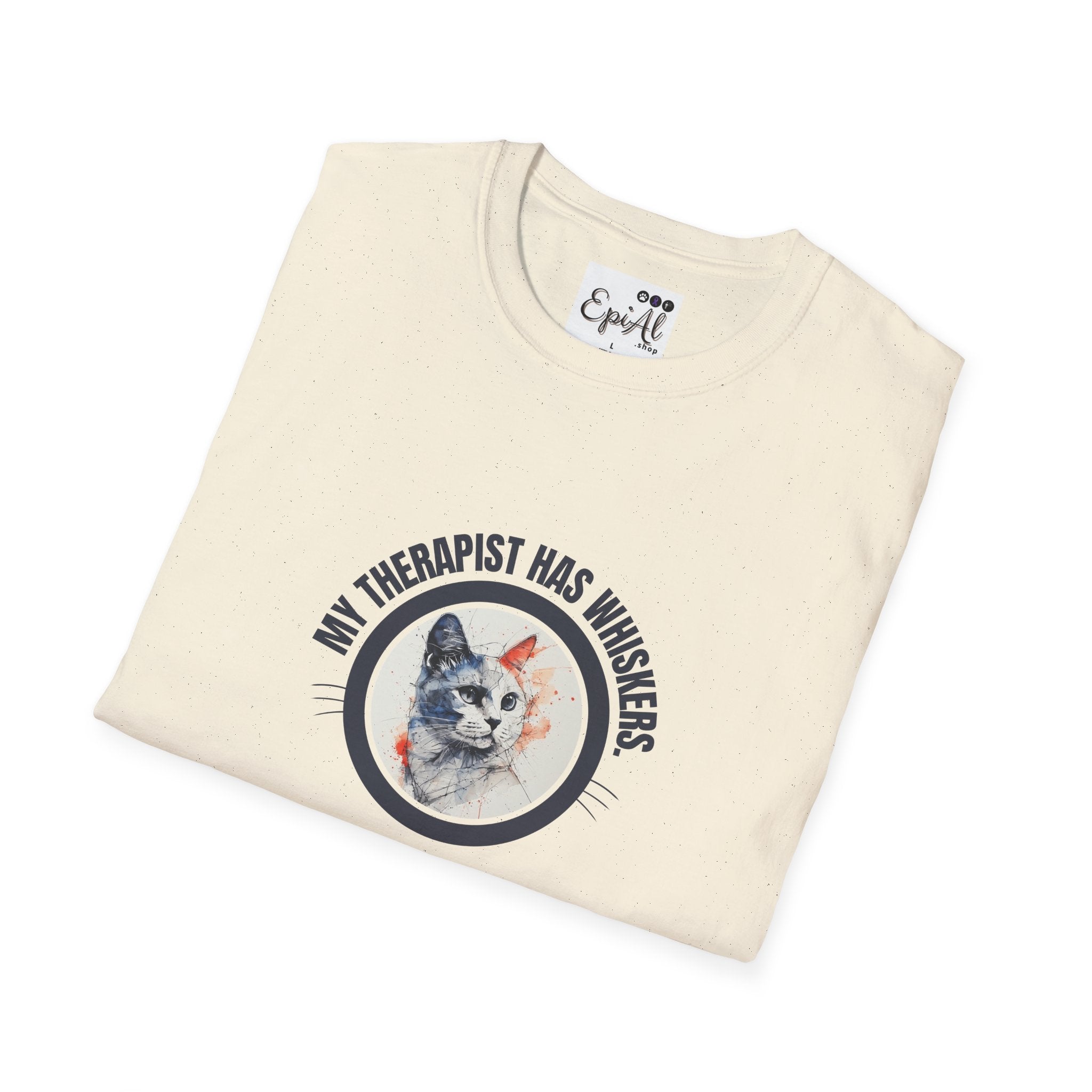 Whimsical Cat Therapy T-Shirt | Cute Pet Lover Tee - Clothing, T-shirts - EpiAl's Shop