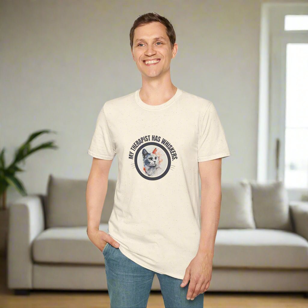 Whimsical Cat Therapy T-Shirt | Cute Pet Lover Tee - Clothing, T-shirts - EpiAl's Shop