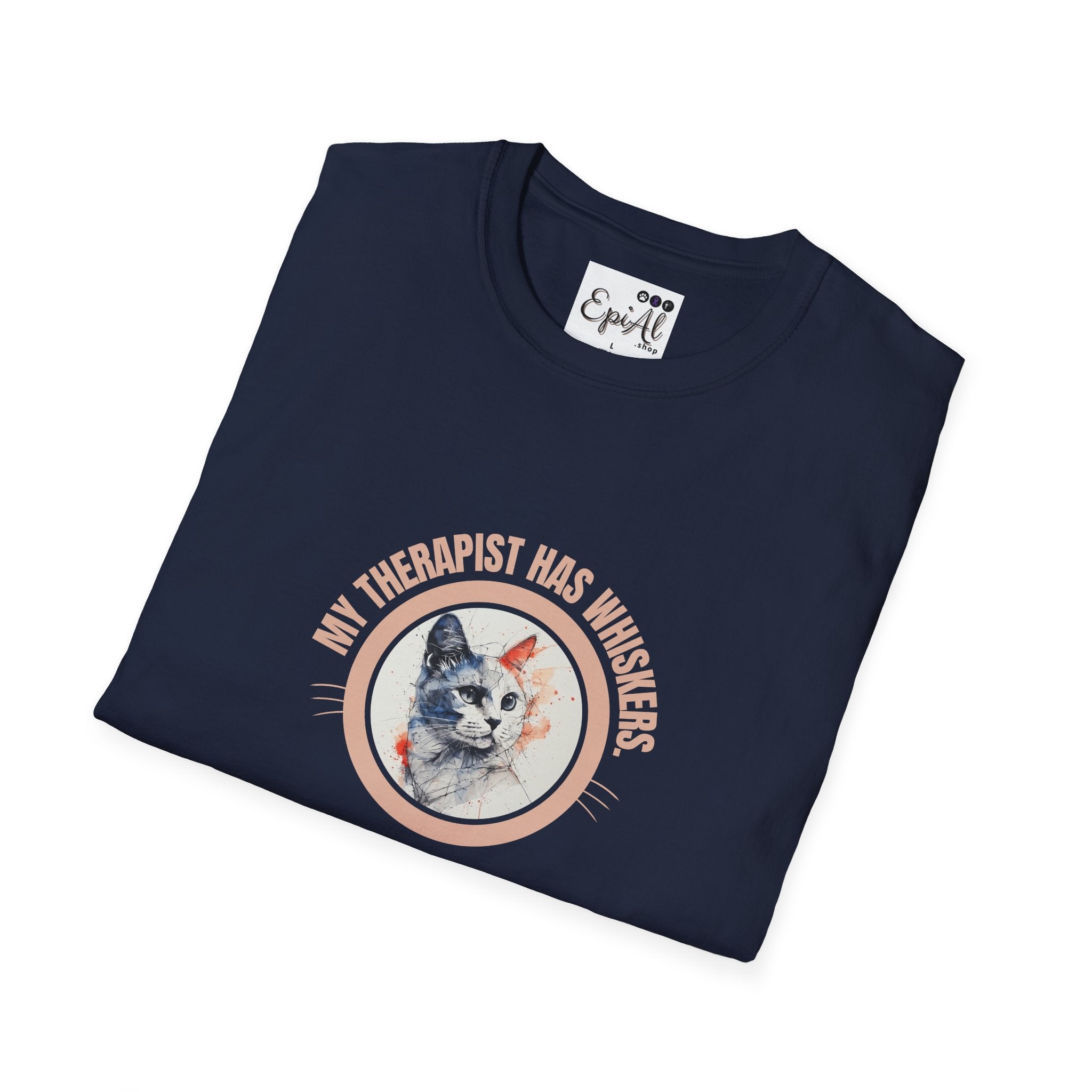 Whimsical Cat Therapy T-Shirt | Cute Pet Lover Tee - Clothing, T-shirts - EpiAl's Shop