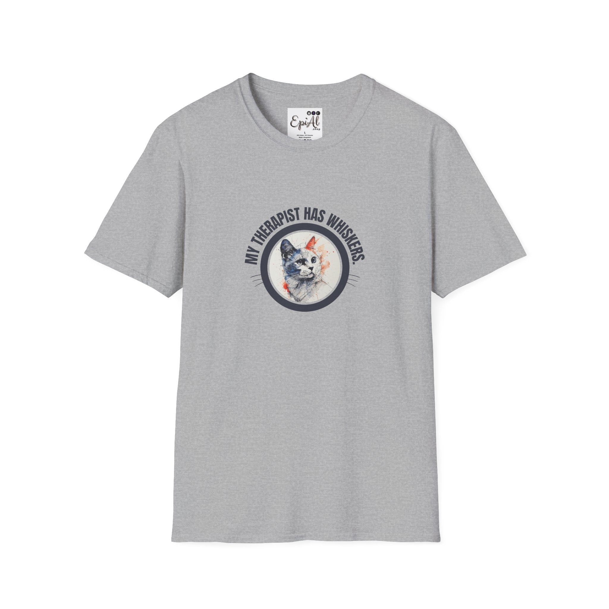 Whimsical Cat Therapy T-Shirt | Cute Pet Lover Tee - Clothing, T-shirts - EpiAl's Shop