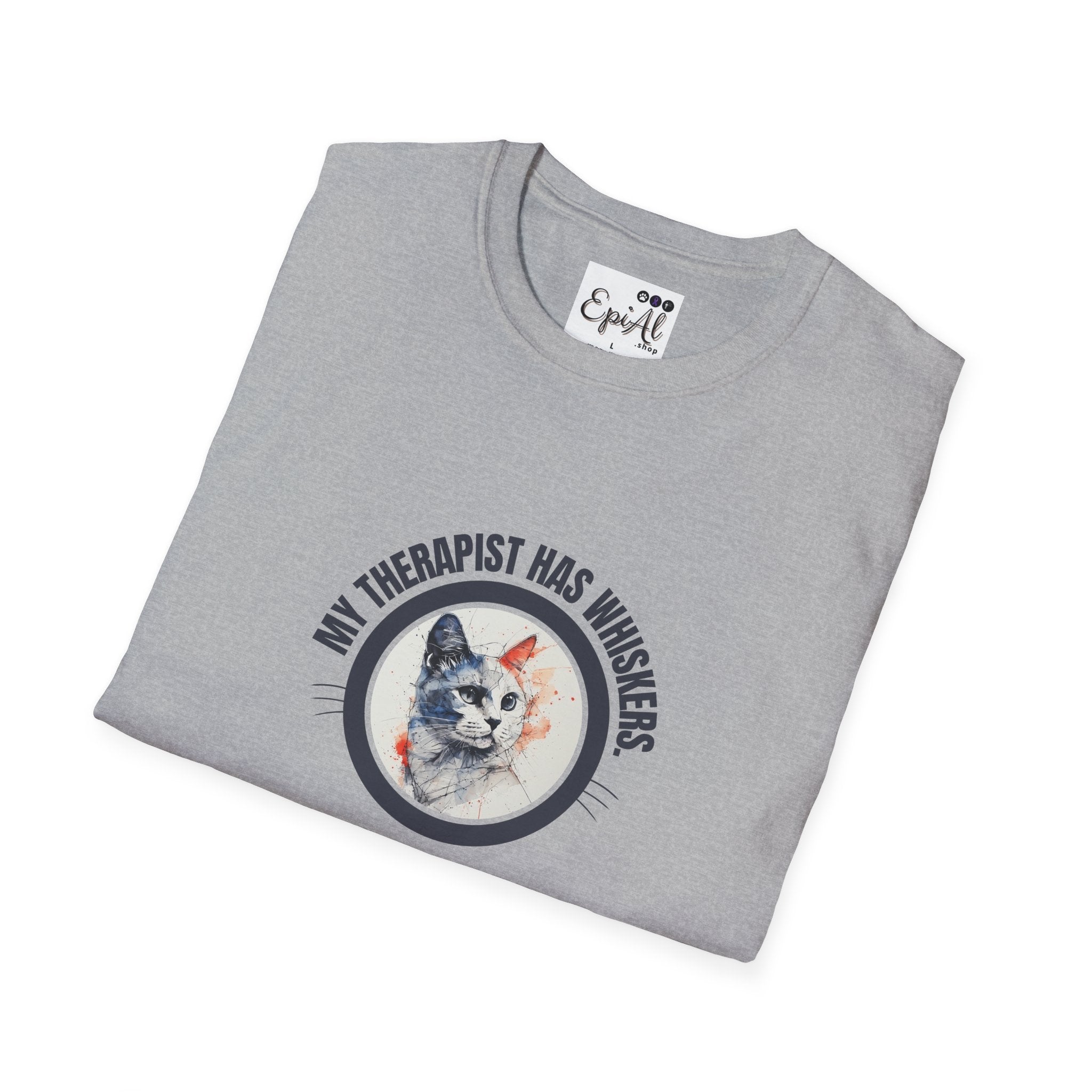 Whimsical Cat Therapy T-Shirt | Cute Pet Lover Tee - Clothing, T-shirts - EpiAl's Shop