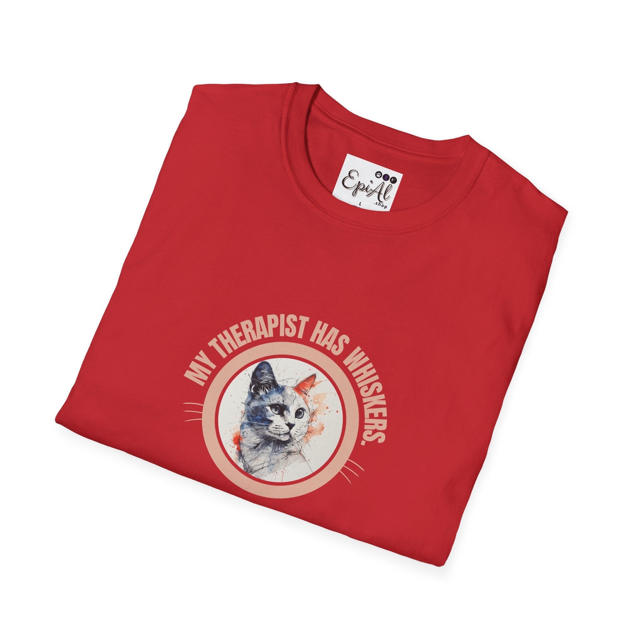 Whimsical Cat Therapy T-Shirt | Cute Pet Lover Tee - Clothing, T-shirts - EpiAl's Shop